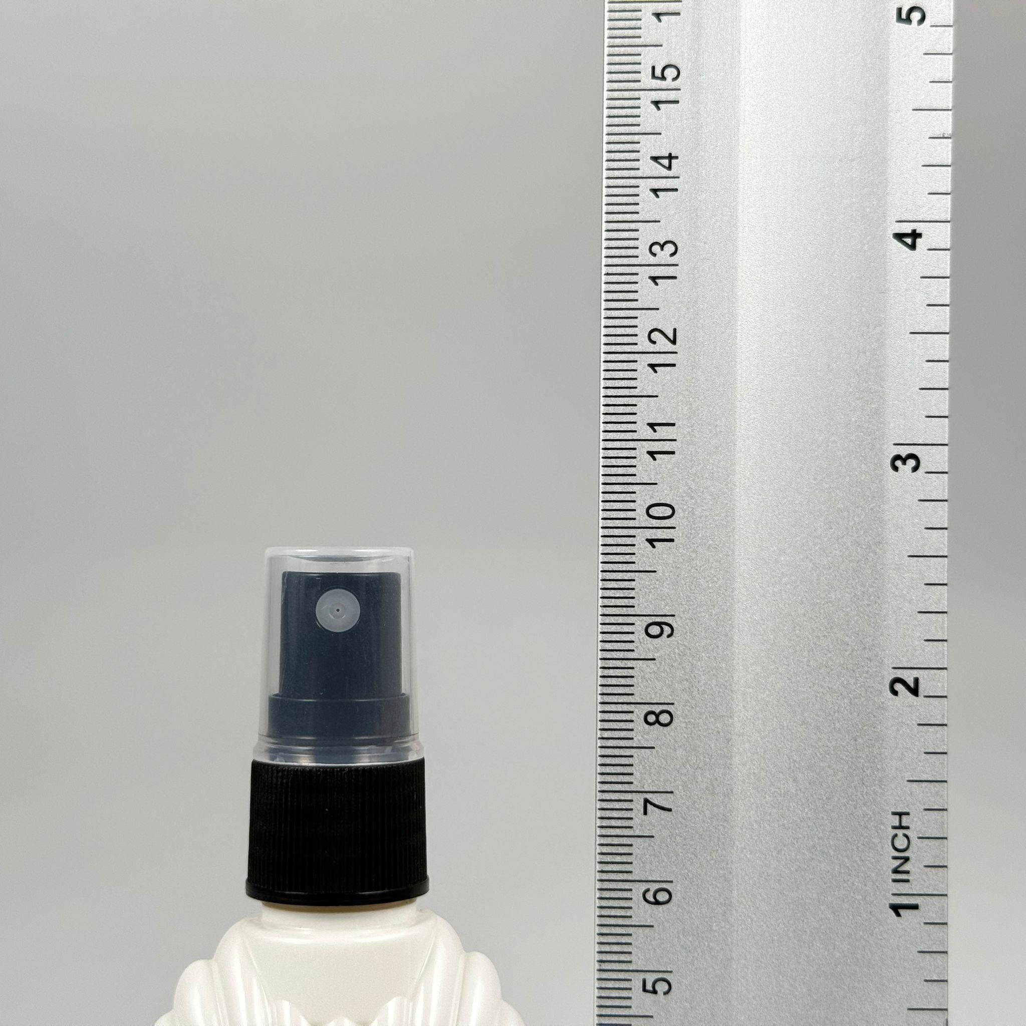 40 CC BEYAZ İSTİRİDYE CAMPET ŞİŞE - SİYAH SPREYLİ TAKIM - 40 ML SPREYLİ KOLONYA ŞİŞESİ