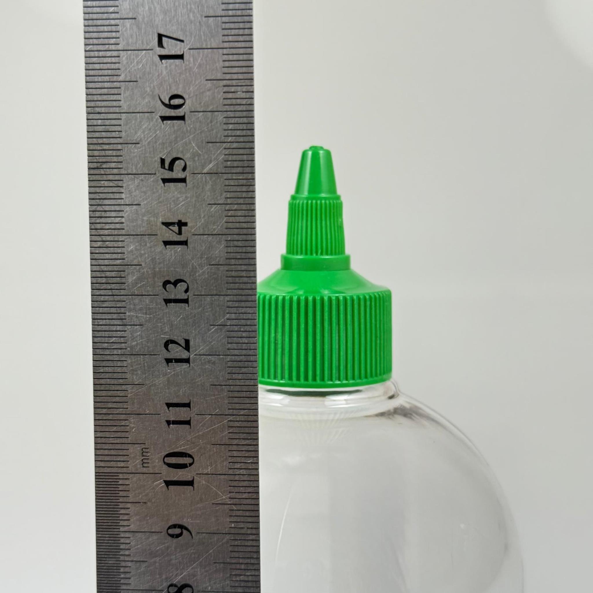 ZEYTİNYAĞI, SOS, ACI SOS, SİRKE, SRIRACHA VB BOŞ ŞİŞELERİ - YEŞİL SİVRİ TWİST AKITICI KAPAK + 500 ML TOMBUL ŞEFFAF PET PLASTİK ŞİŞE TAKIM