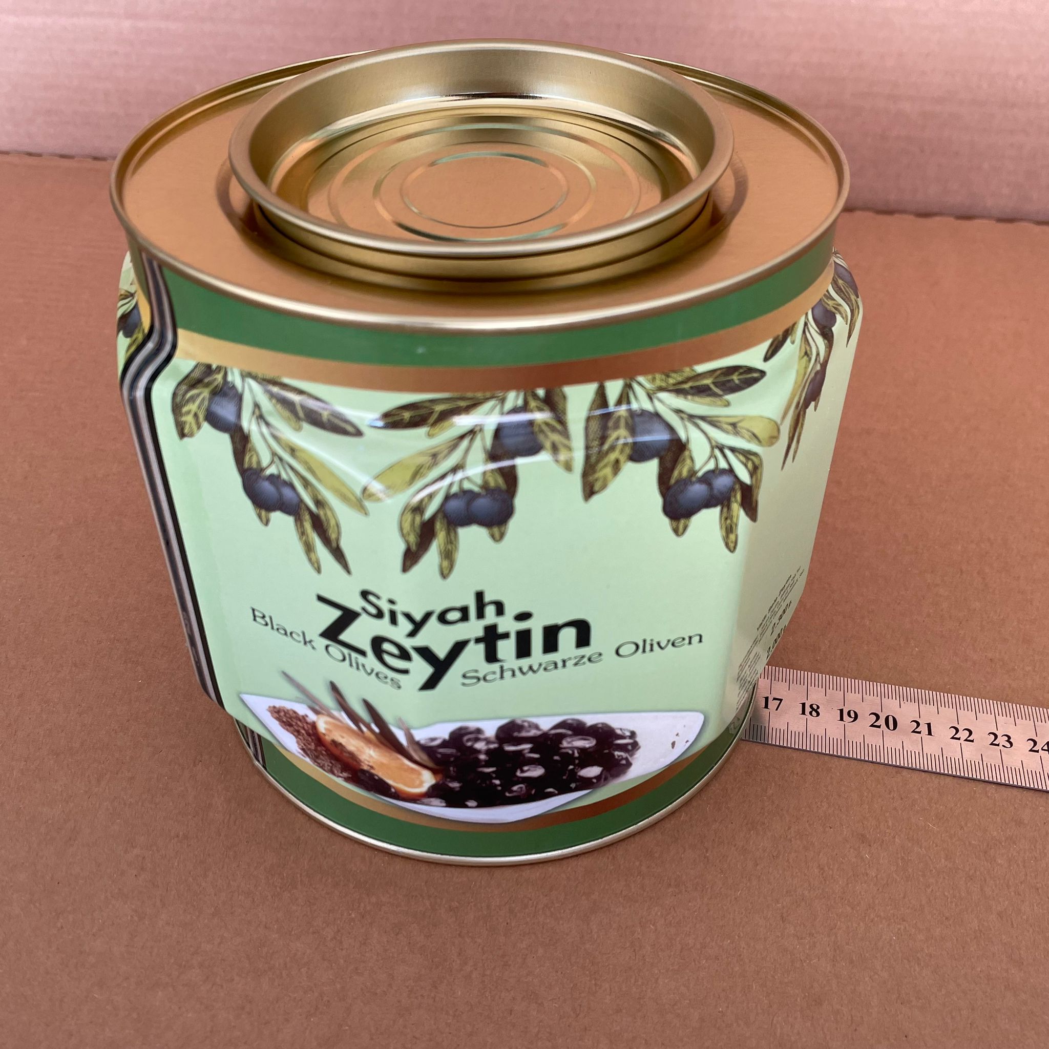 2 KG ZEYTİN TENEKESİ - BASKILI - 2 KİLO ZEYTİN TENEKESİ