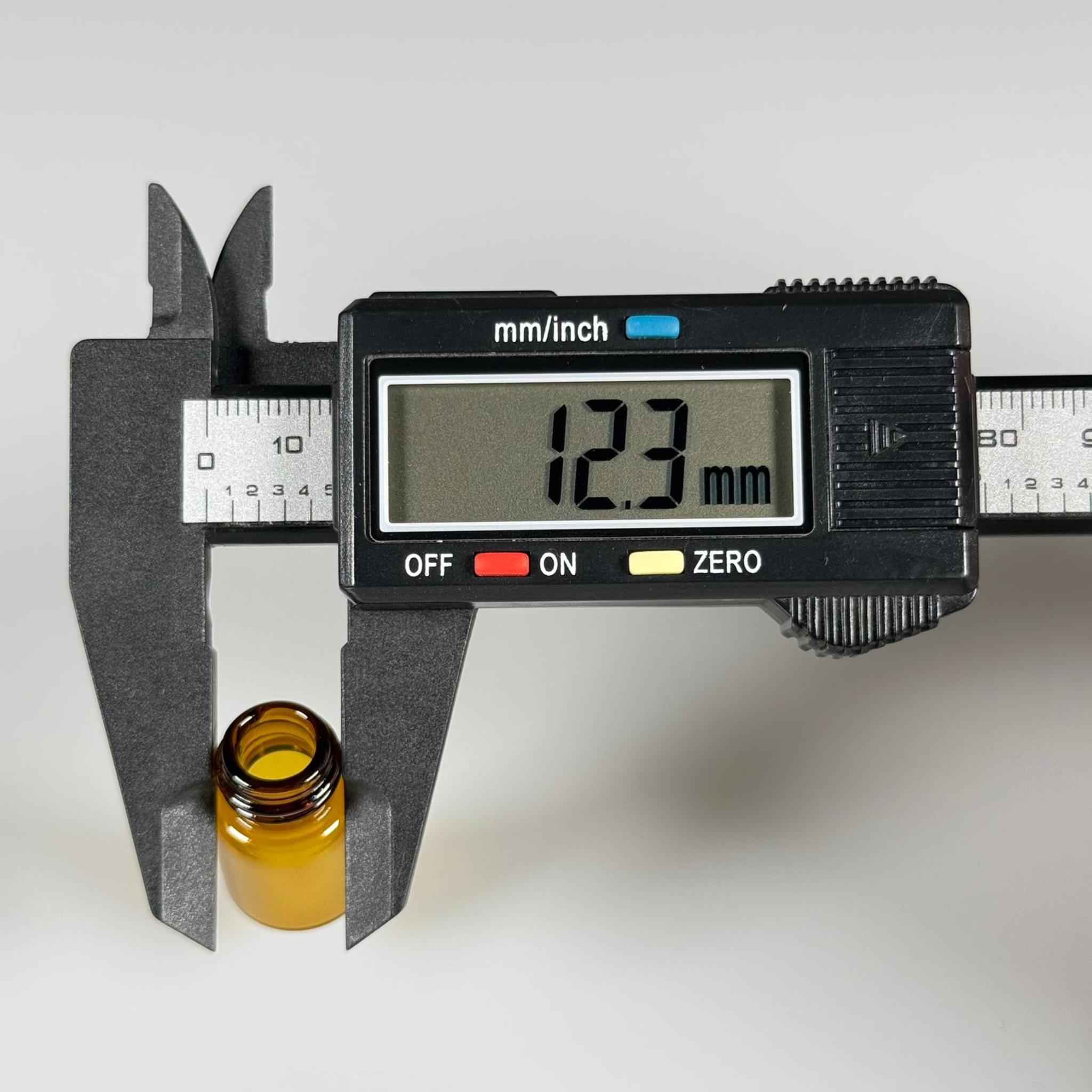 2 CC AMBER CAM ŞİŞE - 14 MM VİDALI AĞIZ - KAPAKSIZ 2 ML CAM ŞİŞE