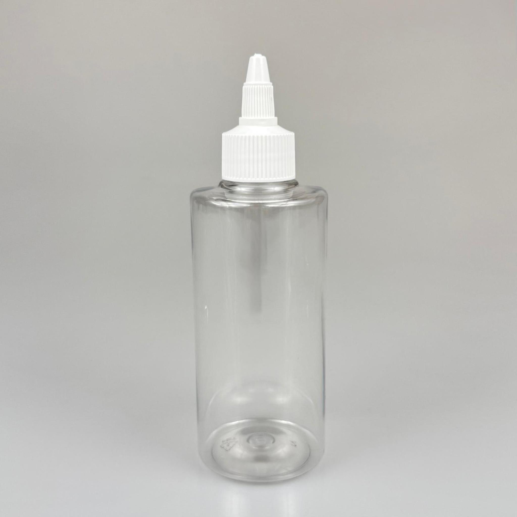 YAĞ, SOS, ACI SOS, SİRKE, SRIRACHA, MÜREKKEP, TUTKAL AKITICI VB BOŞ ŞİŞELERİ - BEYAZ SİVRİ TWİST AKITICI KAPAK + 200 ML KÜT PET PLASTİK ŞİŞE TAKIM