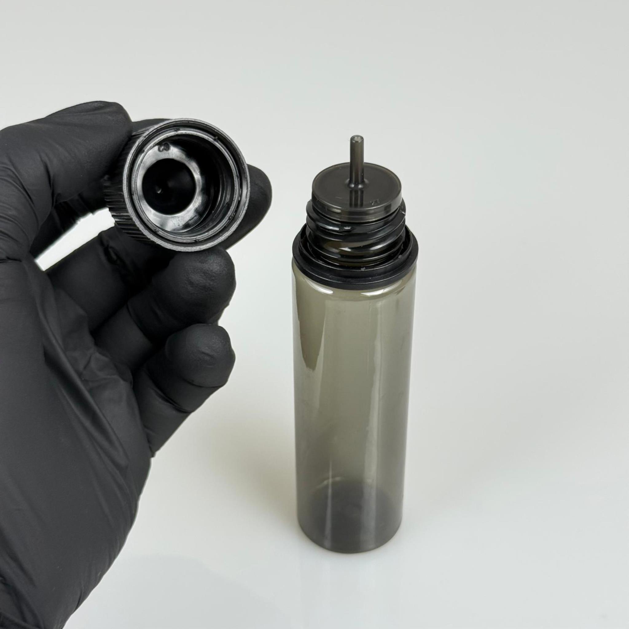 60 CC GORİLLA ŞİŞE - SİYAH - 60 ML LİKİT ŞİŞESİ - MÜREKKEP ŞİŞESİ - KAPAKLI  - TIPALI - İĞNE UÇLU DAMLALIKLI ŞİŞE