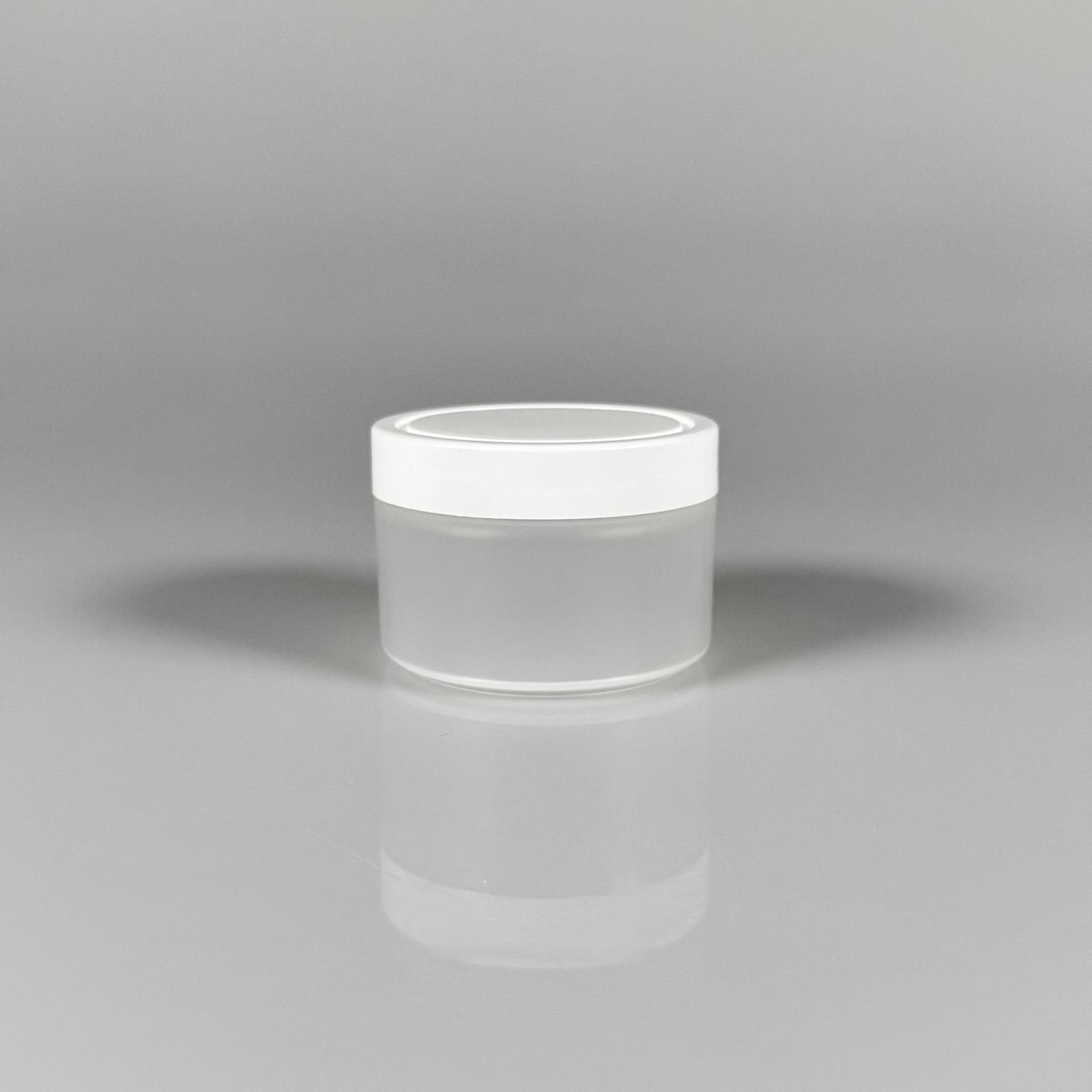 100 CC NATUREL ŞEFFAF PLASTİK KREM KAVANOZU BEYAZ KAPAKLI - 100 ML SAYDAM POMAT KUTUSU