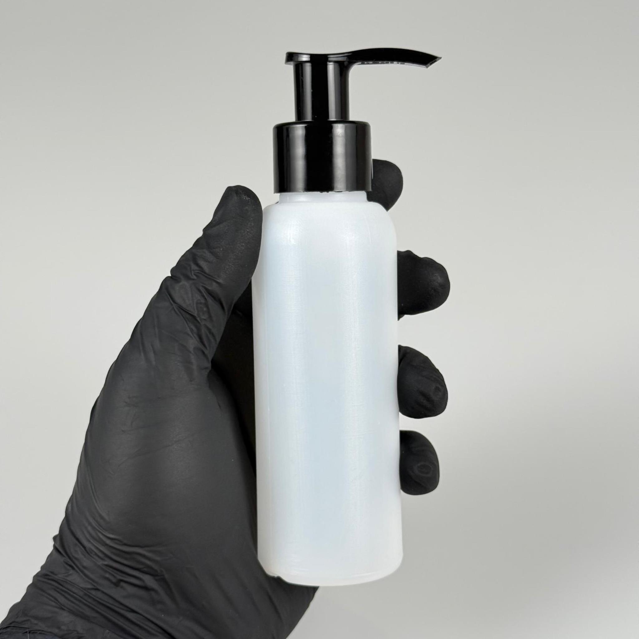 100 CC NATÜREL SERT POLİETİLEN ŞİŞE + SİYAH POMPALI ( 24 MM ) - 100 ML BEYAZ PLASTİK POMPALI SERT POLİETİLEN ŞİŞE  (YOĞUN KIVAMLI SIVILARDA TIKANMAZ)