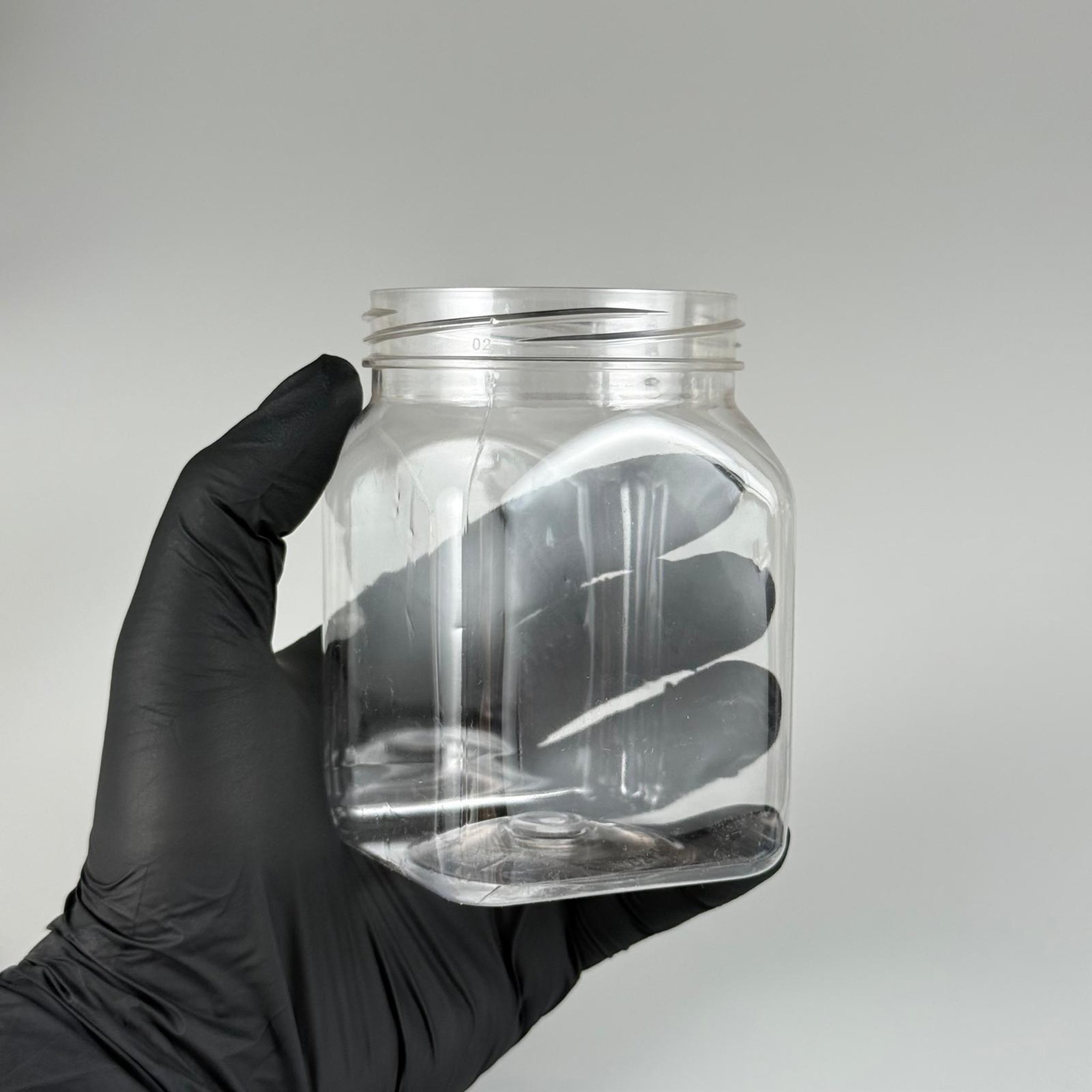250 CC KARE PET KAVANOZ KAPAKSIZ (63 AĞIZ) - 250 ML PLASTİK KAVANOZ