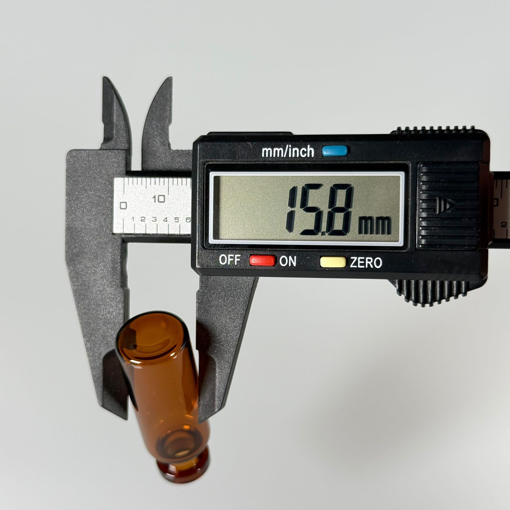 BOROSİLİKAT AMBER CAM ŞİŞE - 4 CC - 16x45 MM - ÇEKME CAM BORU FLAKON İNCE PENİSİLİN ŞİŞESİ - AĞIZ ÇAPI 13 MM