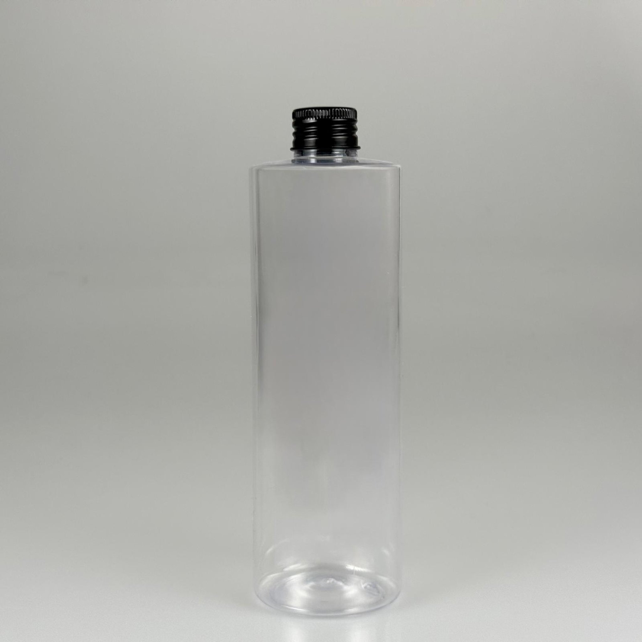 400 CC ŞEFFAF KÜT BOYUNLU SİLİNDİR PET ŞİŞE (30 GR - 24 AĞIZ ) + KÖPÜK CONTALI SİYAH METAL ALÜMİNYUM KAPAKLI TAKIM - 400 ML KAPAKLI ŞEFFAF PLASTİK ŞİŞELER