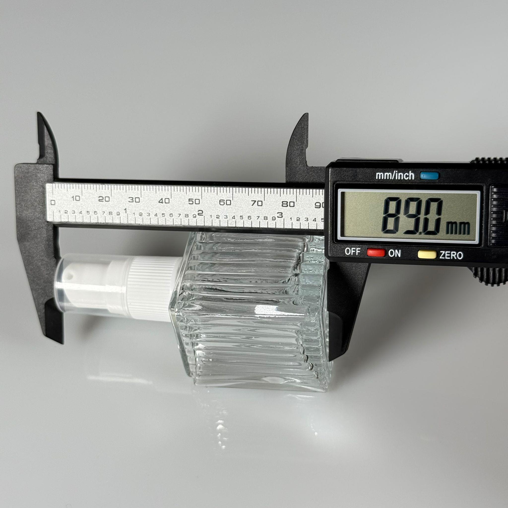 50 CC DESENLİ ÇİZGİLİ CAM ŞİŞE - BEYAZ LOSYON POMPALI - 50 ML PRESTİJLİ ŞİŞE