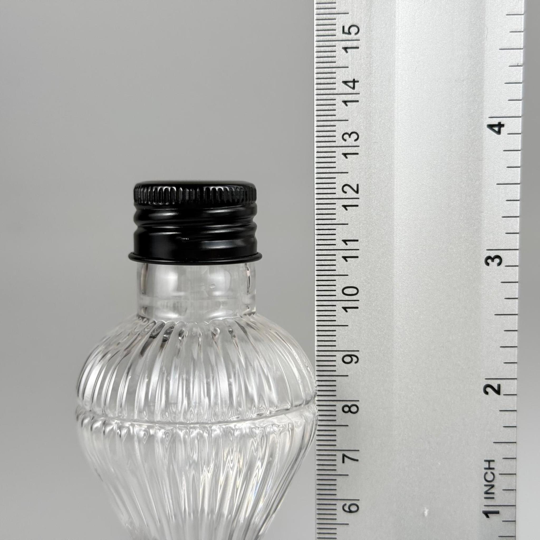 100 CC PIRLANTA CAMPET ŞİŞE (24 AĞIZ) + KÖPÜK CONTALI SİYAH METAL ALÜMİNYUM KAPAK TAKIM - 100 ML CAMPET PLASTİK ŞİŞELER
