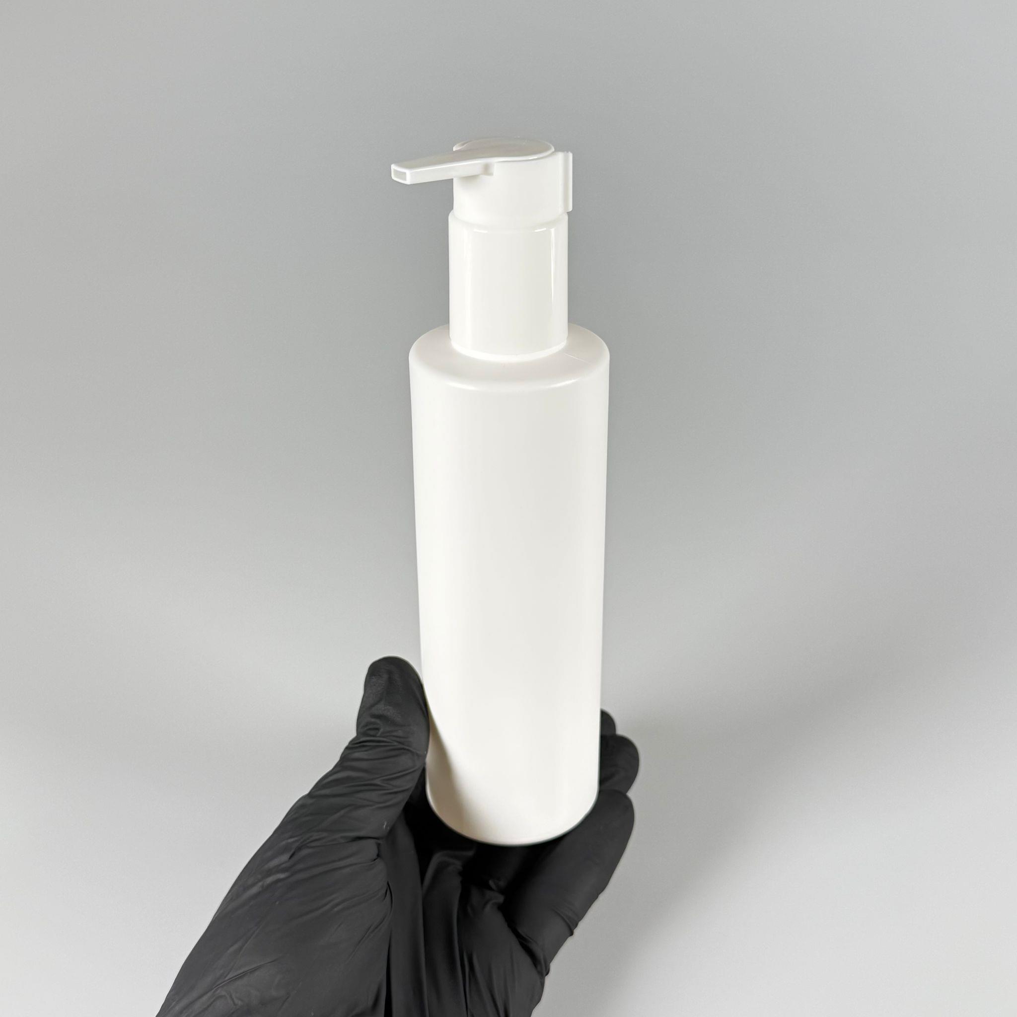 200 CC (SİLME 250 CC) BEYAZ SİLİNDİR MODEL MAT SERT POLİETİLEN ŞİŞE - BEYAZ XAVİER KOZMETİK POMPALI - 200 ML POMPALI BEYAZ PLASTİK ŞİŞE