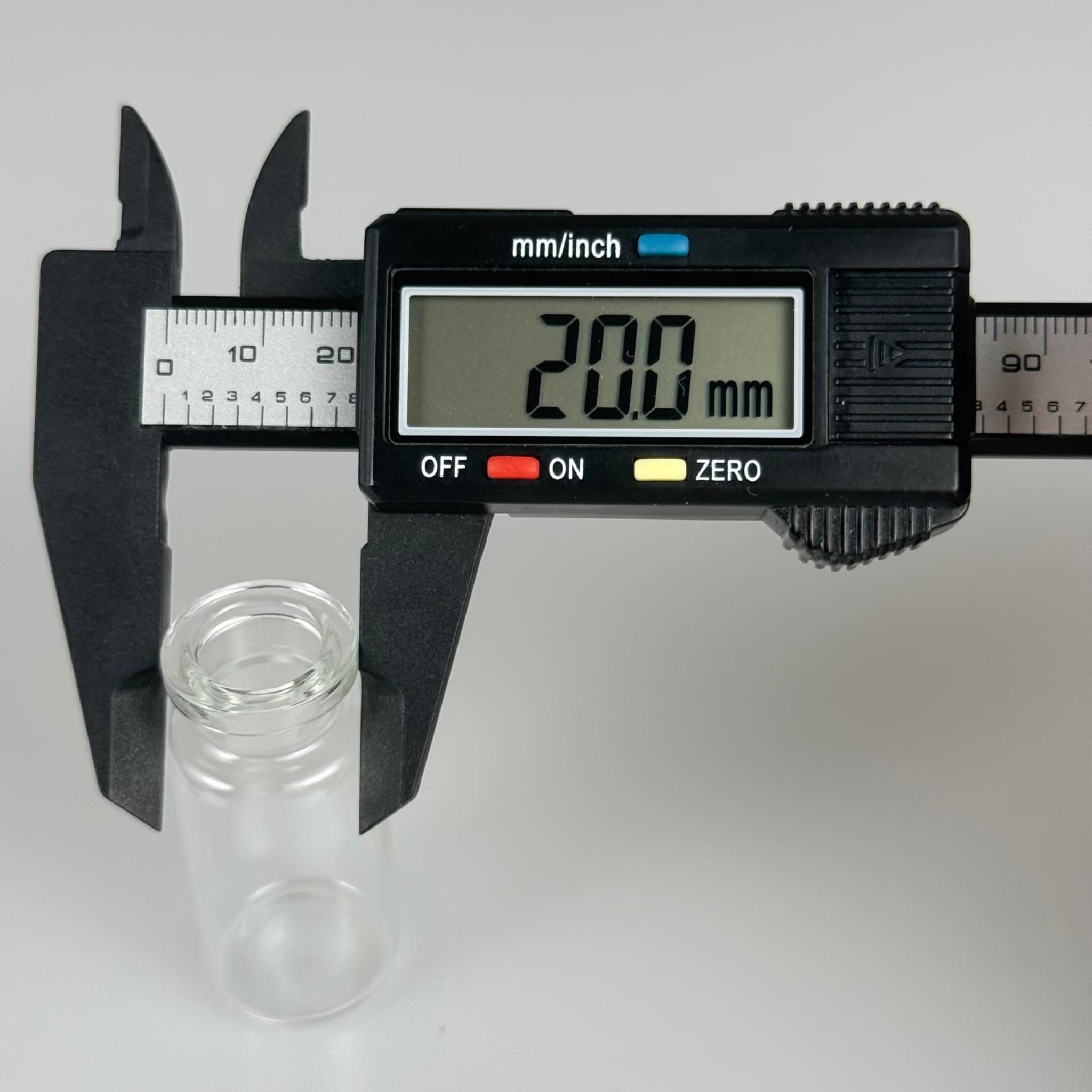 BOROSİLİKAT CAM ŞİŞE ŞEFFAF - 12 CC - 23/50 MM 20 MM