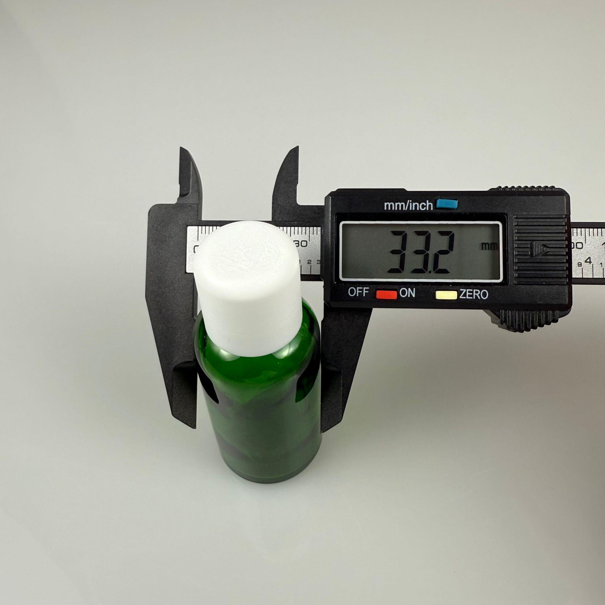 30 CC YEŞİL CAM ŞİŞE + İÇTEN DAMLALIKLI ÇOCUK KİLİTLİ BEYAZ KAPAK - YEŞİL 30 ML KİLİT KAPAKLI DAMLATMALI ŞİŞE