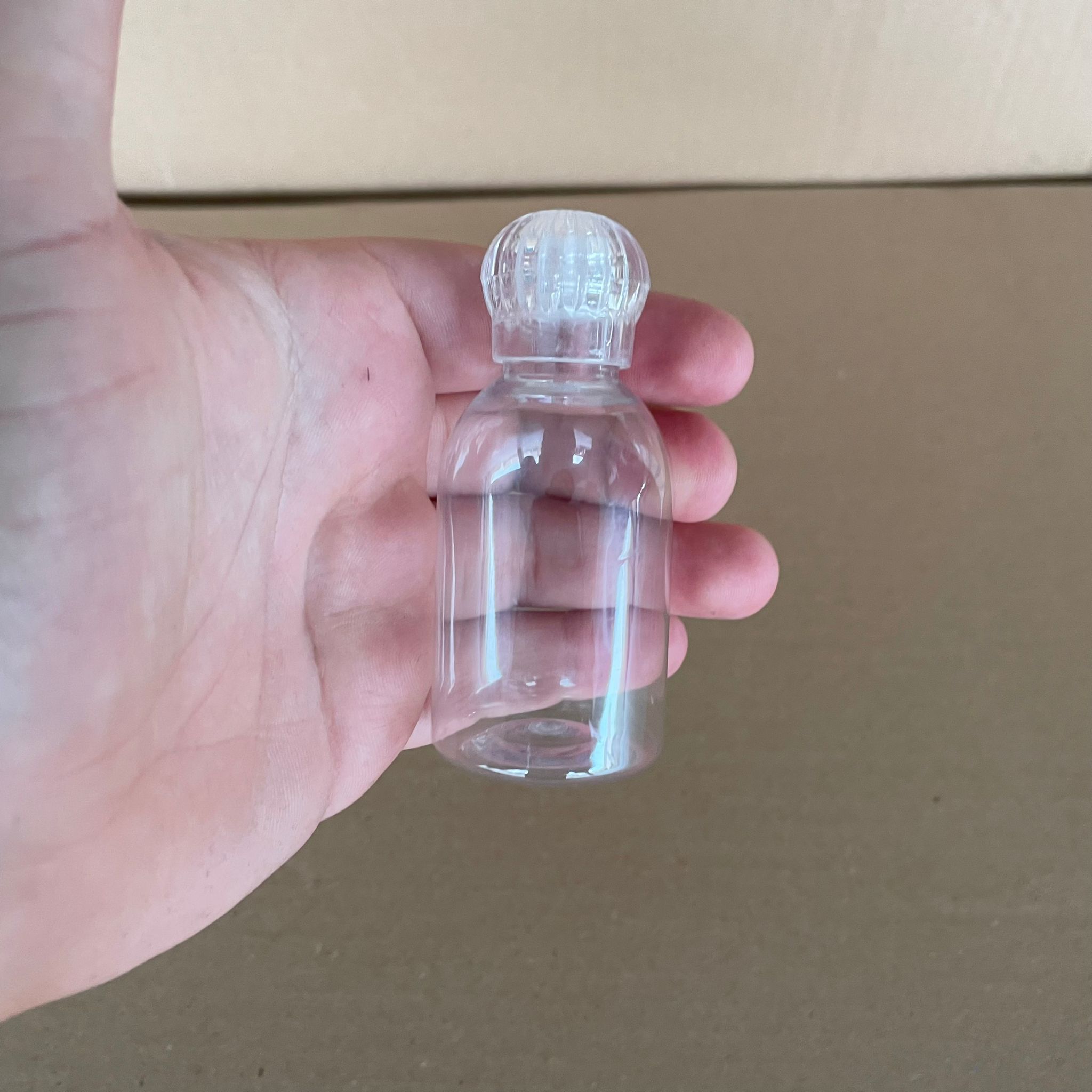 50 CC PET KOLONYA ŞİŞE - KRİSTAL KAPAKLI + KOLONYA TIPALI - 50 ML PLASTİK KOLONYA ŞİŞESİ TOMBUL