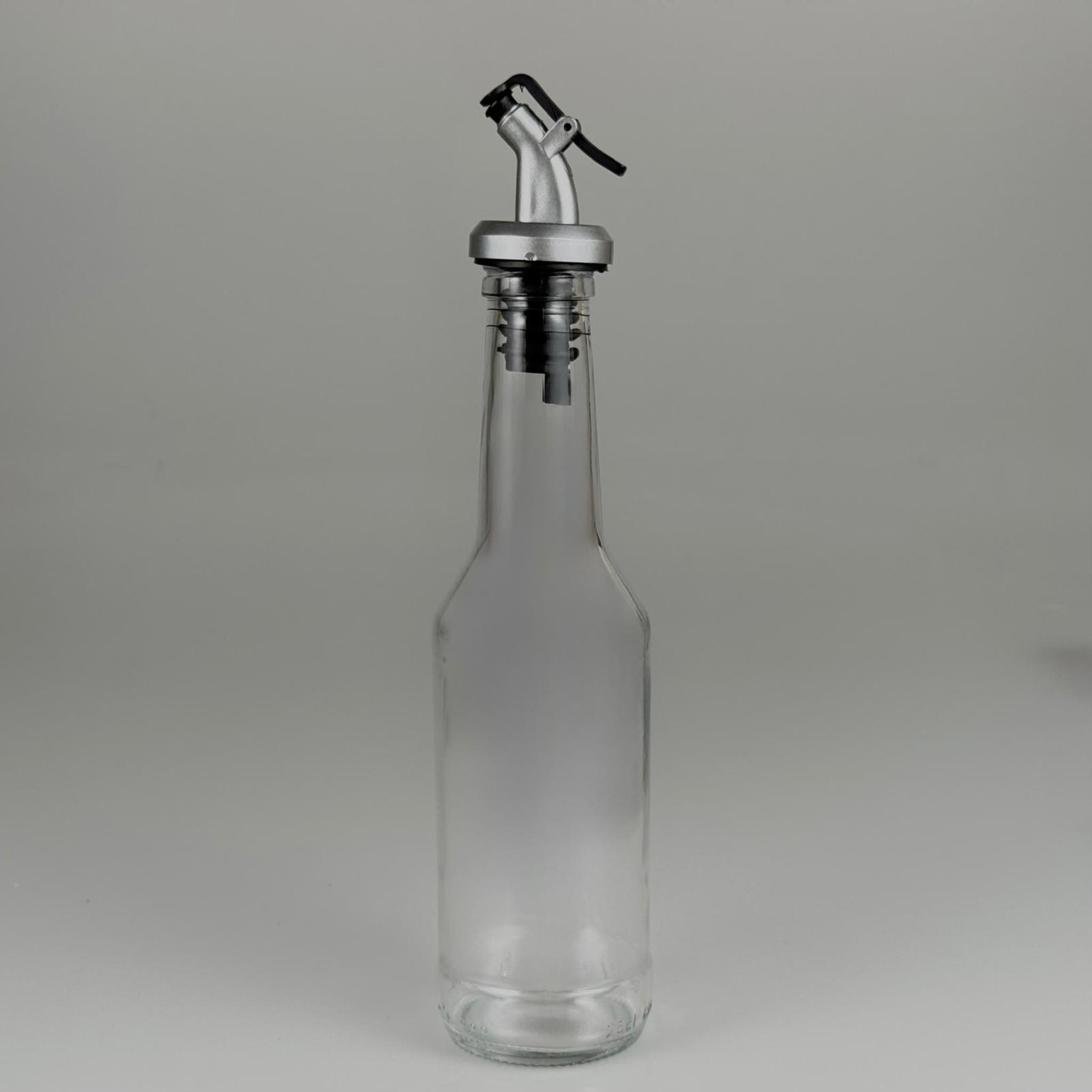 250 CC BOĞAZLI YAĞDANLIK ŞİŞESİ - 250 ML CAM YAĞLIK SİRKELİK ŞİŞE - GRİ AKITICILI Damlatmaz Yağlık -  Sirkelik