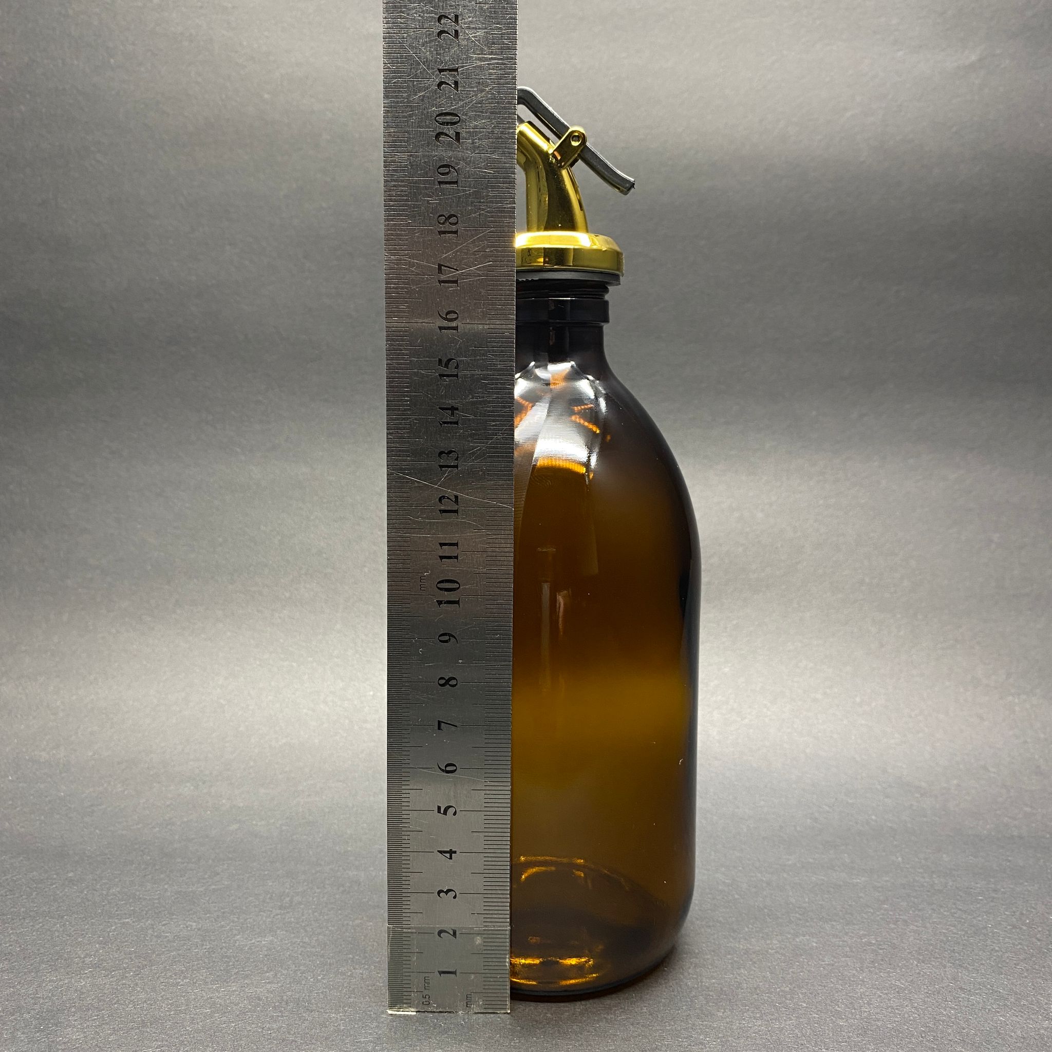 500 CC AMBER TOMBUL ÖZEL SERİ CAM ŞİŞE - GOLD KAPAKLI YAĞDANLIK TIPALI - 500 ML CAM ECZA ŞİŞESİ - KAHVERENGİ