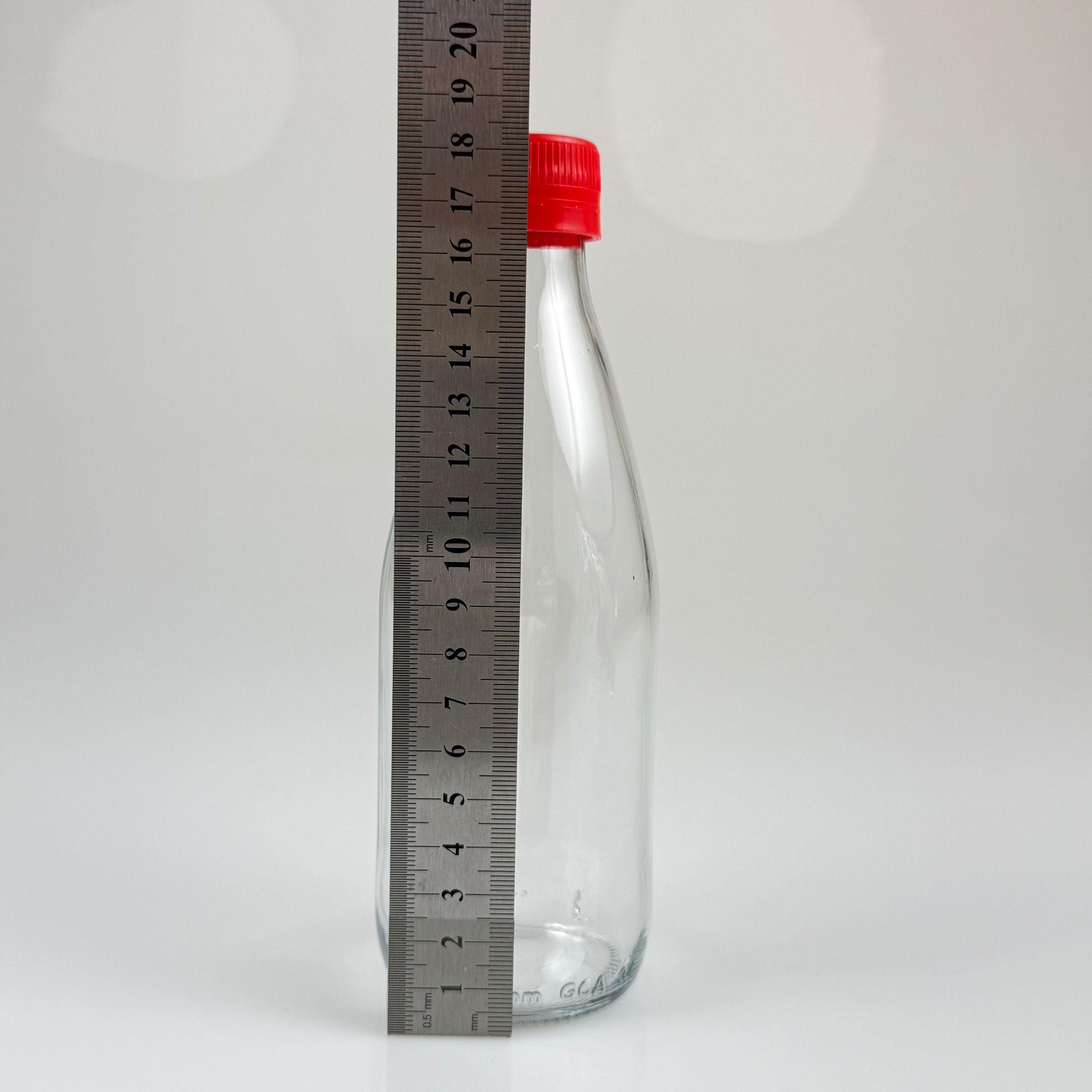 330 CC CAM ŞİŞE - KIRMIZI KİLİTLİ KAPAKLI - 330 ML CAM ŞİŞE