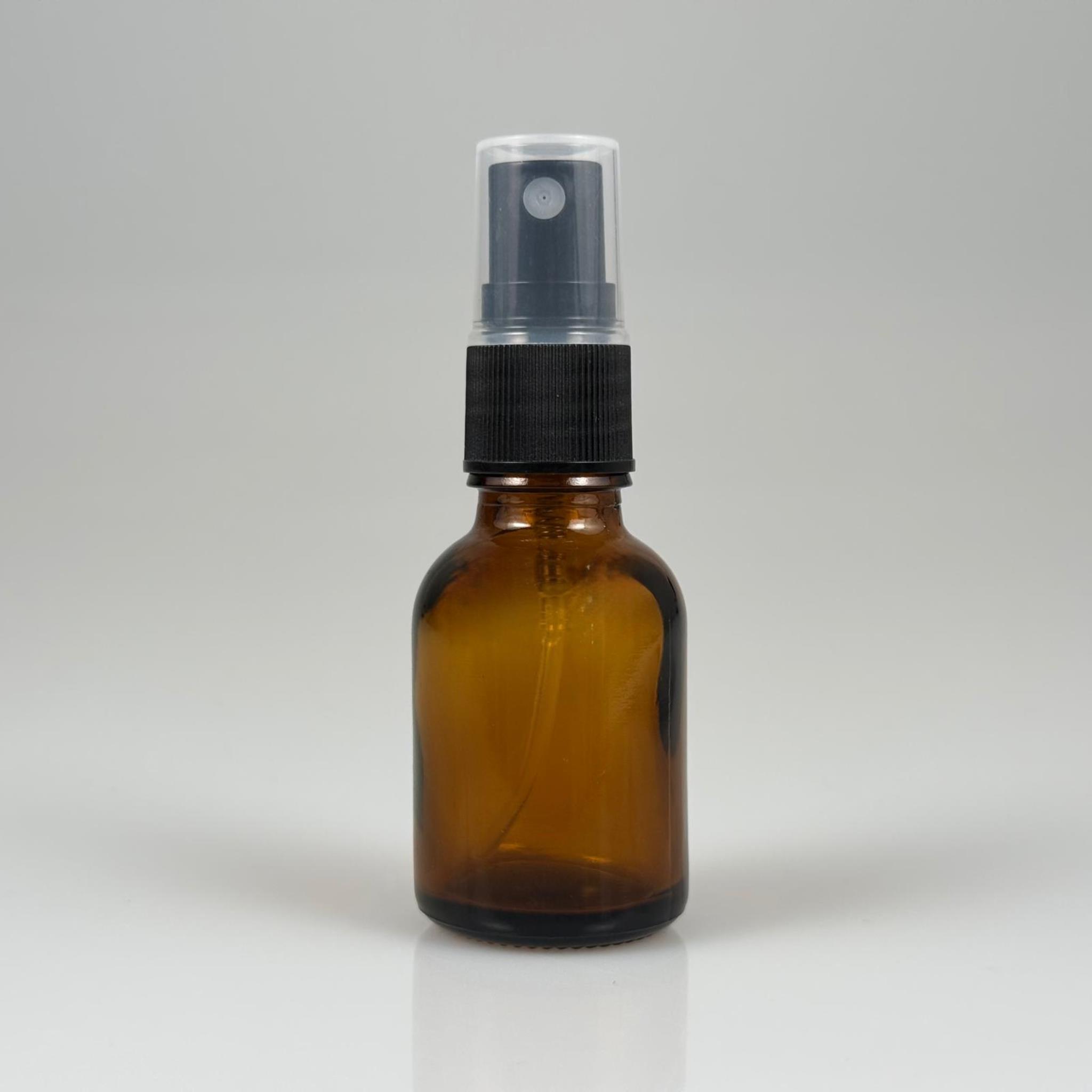 25 CC AMBER CAM ŞİŞE SİYAH SPREYLİ TAKIM - 25 ML SPREYLİ KAHVERENGİ CAM ŞİŞE