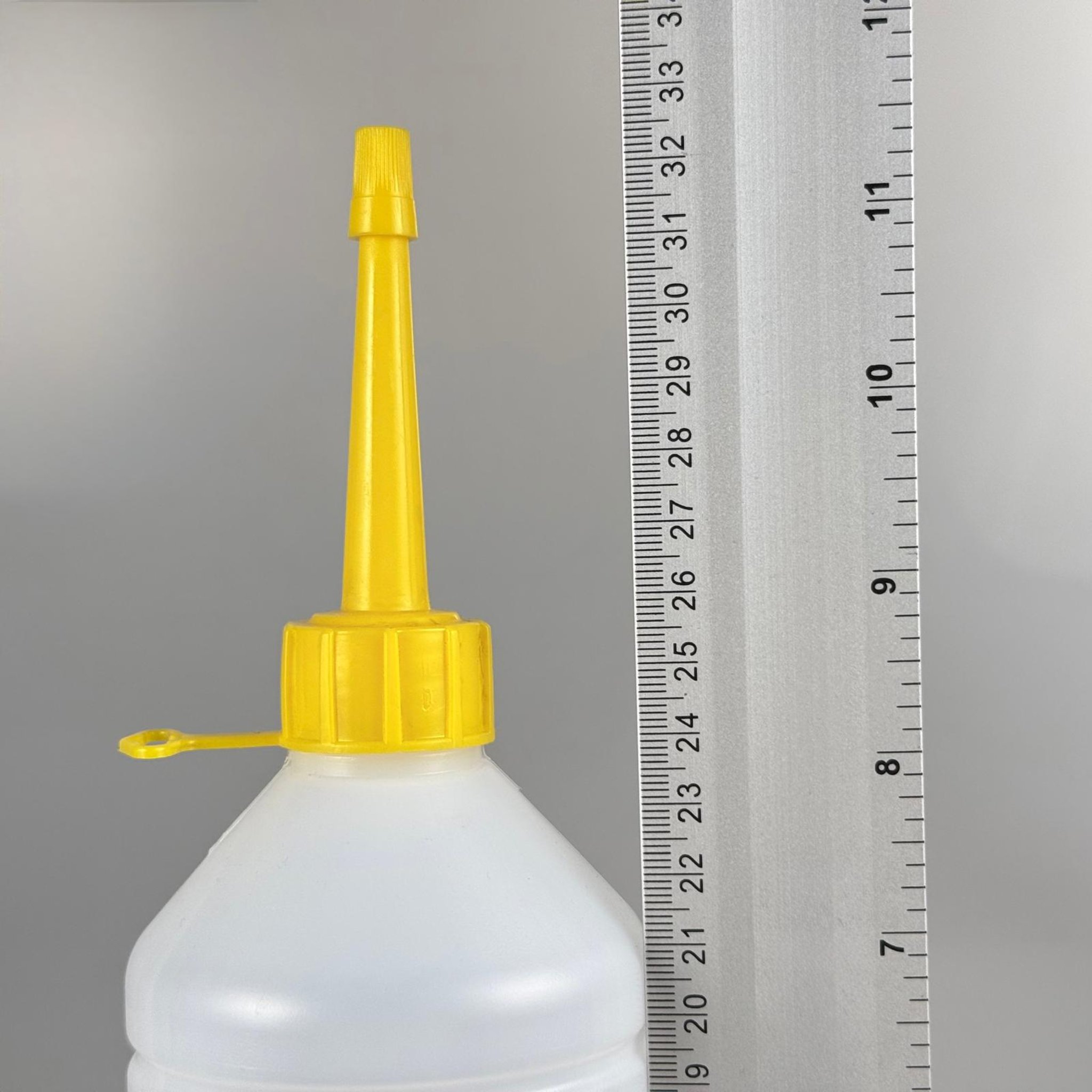 1000 CC UZUN TİNER ŞİŞESİ - KÖPÜK CONTALI BEYAZ KAPAKLI + AKITICILI SİVRİ SARI KARTUŞ KAPAKLI - 1000 ML KİMYASALA DAYANIKLI PLASTİK ŞİŞE - 1 LT POLİETİLEN ŞİŞE UZUN