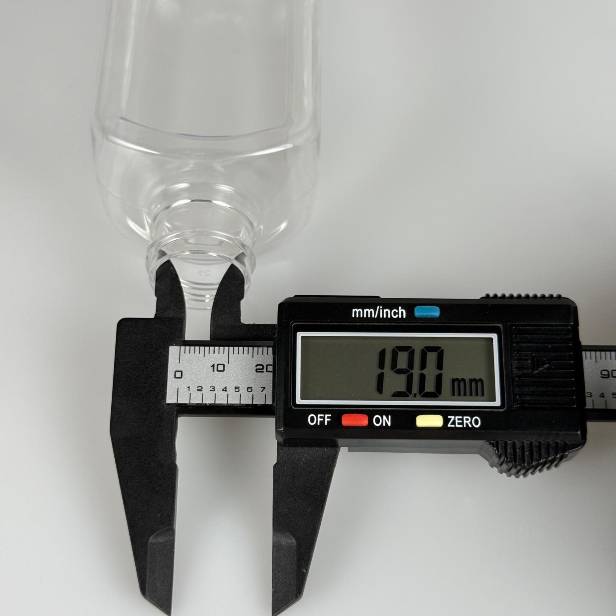 140 CC ŞEFFAF KÖŞELİ YASSI PET ŞİŞE 24 MM İP