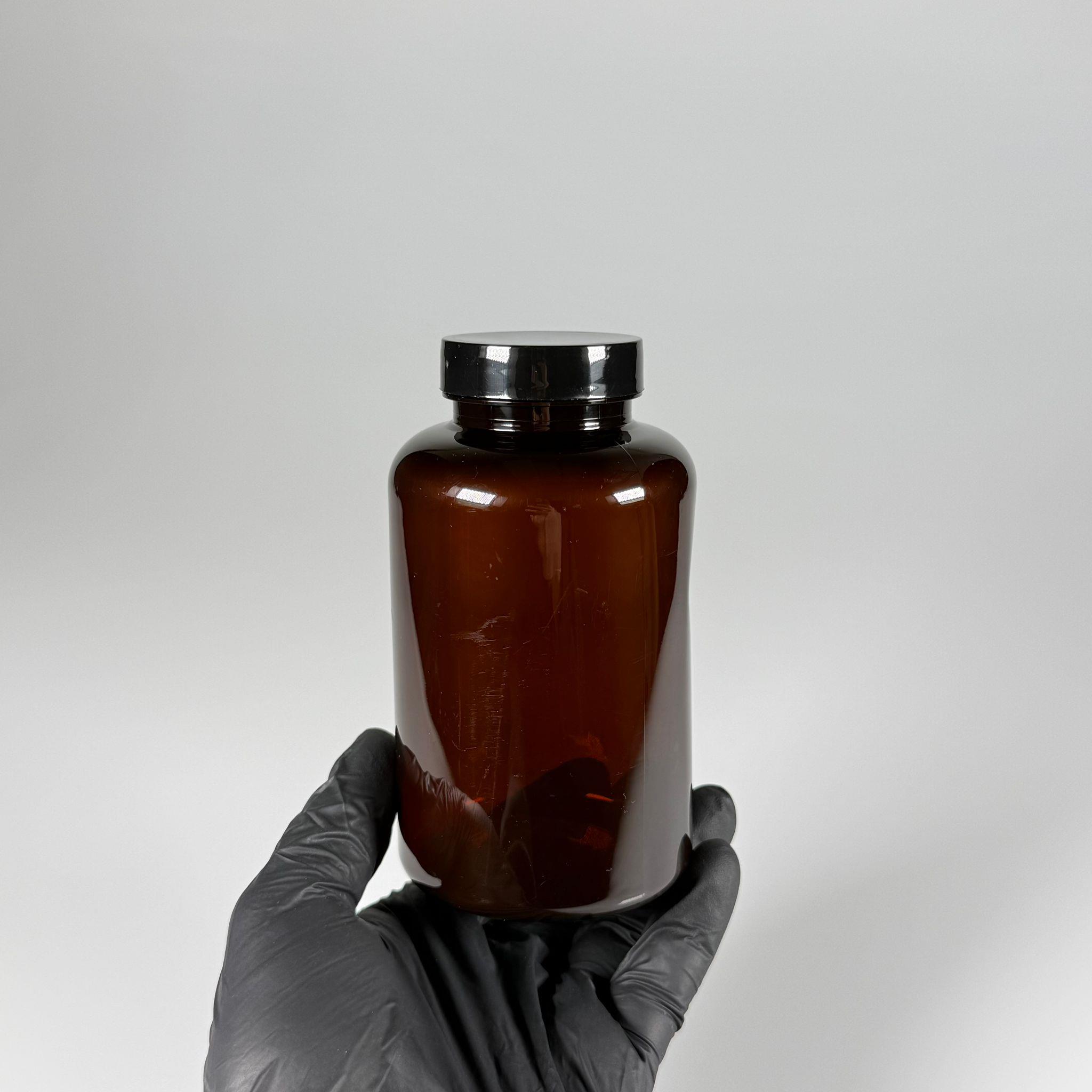 400 CC AMBER PET TABLET ŞİŞESİ - SİYAH KAPAKLI + KENDİNDEN YAPIŞKANLI KÖPÜK CONTALI - 400 ML KAPSÜL KUTUSU - İLAÇ ŞİŞESİ - MEDİKAL HAP ŞİŞESİ - FARMASÖTİK KAVANOZ