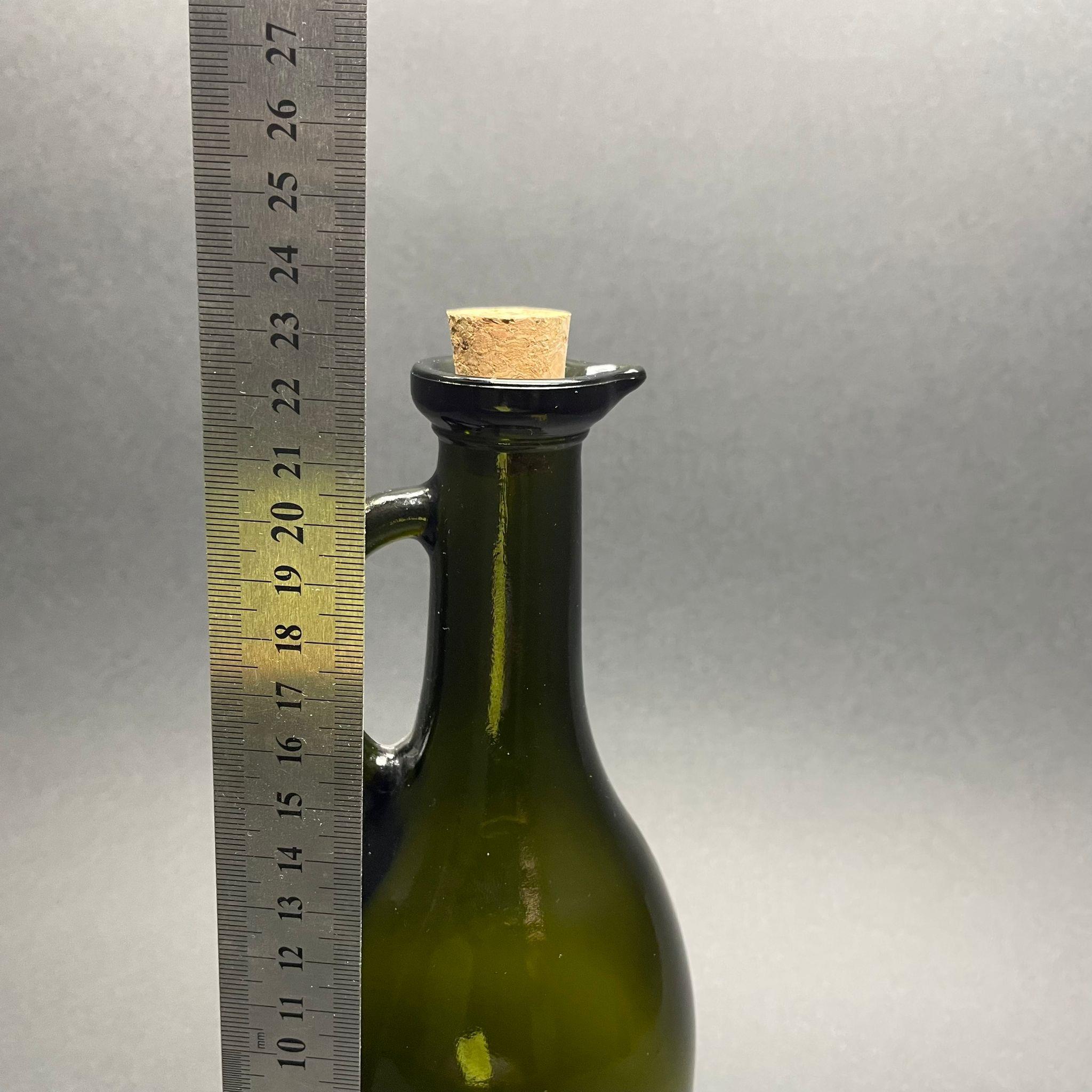 500 CC GAGALI KULPLU YAĞLIK CAM ŞİŞE - 500 ML GALON YAĞDANLIK ŞİŞE - YAĞ ŞİŞESİ - YEŞİL - MANTAR TIPALI