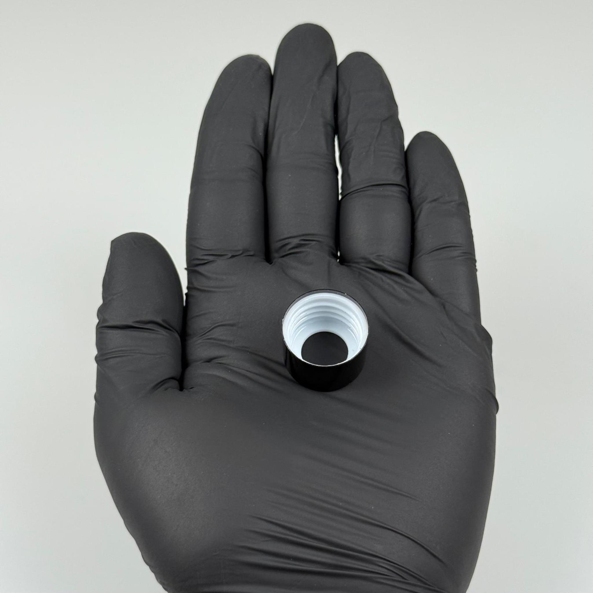 18 MM DELİKLİ SİYAH METALİK KAPLAMALI KAPAK (DAMLALIK İÇİN)