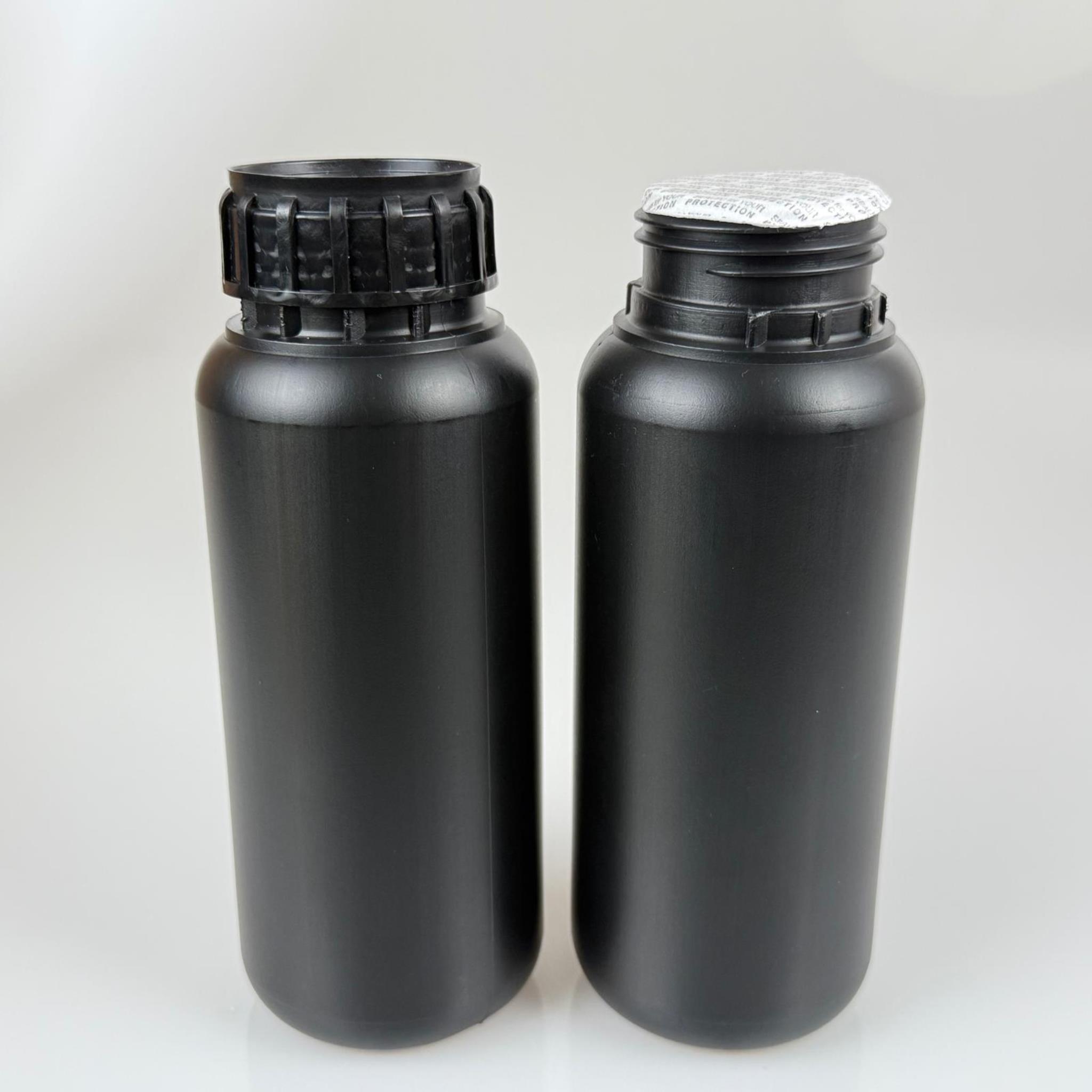 0,5 LT ZİRAİ İLAÇ BİDONU SİYAH + SİYAH ALÜMİNYUM FOLYOLU İNDİKSİYON CONTA SK50 KAPAK + KENDİNDEN YAPIŞKANLI KÖPÜK CONTALI - 500 CC PE POLİETİLEN TARIM BİDON