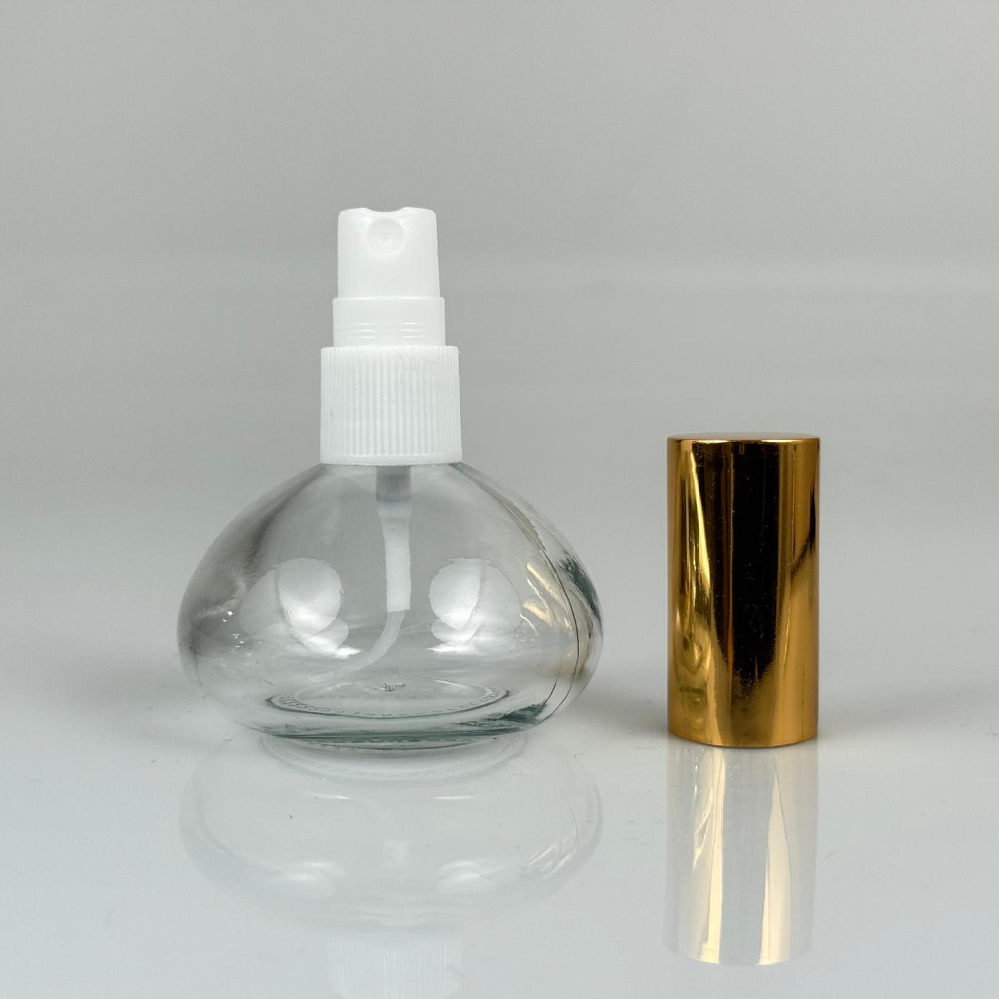50 CC BASIK CAM ŞİŞE + GOLD SPREY FISFIS - 50 ML HEDİYELİK CAM KOLONYA ŞİŞESİ - PARFÜM ESANS ŞİŞESİ - DÜĞÜN, NİŞAN, SÖZ, KINA, CENAZE, PROMOSYON, PARFÜM İÇİN HEDİYELİK KOLONYA ŞİŞELERİ