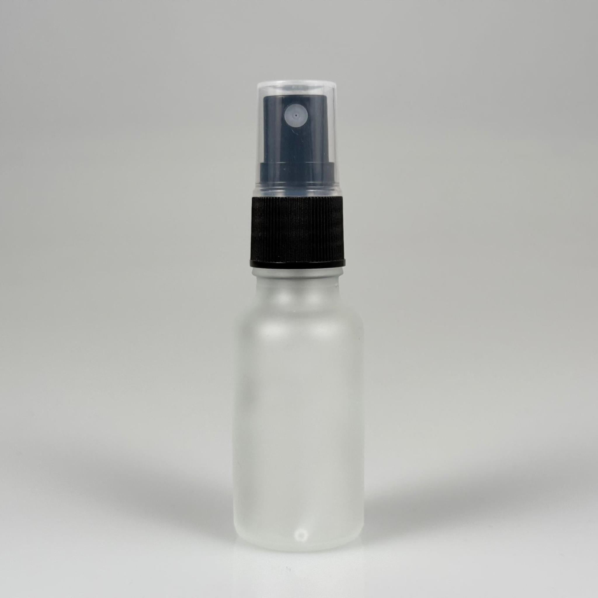 20 CC BUZLU CAM ŞİŞE SİYAH SPREYLİ TAKIM - 20 ML SPREYLİ ŞİŞE - BUZLU CAM