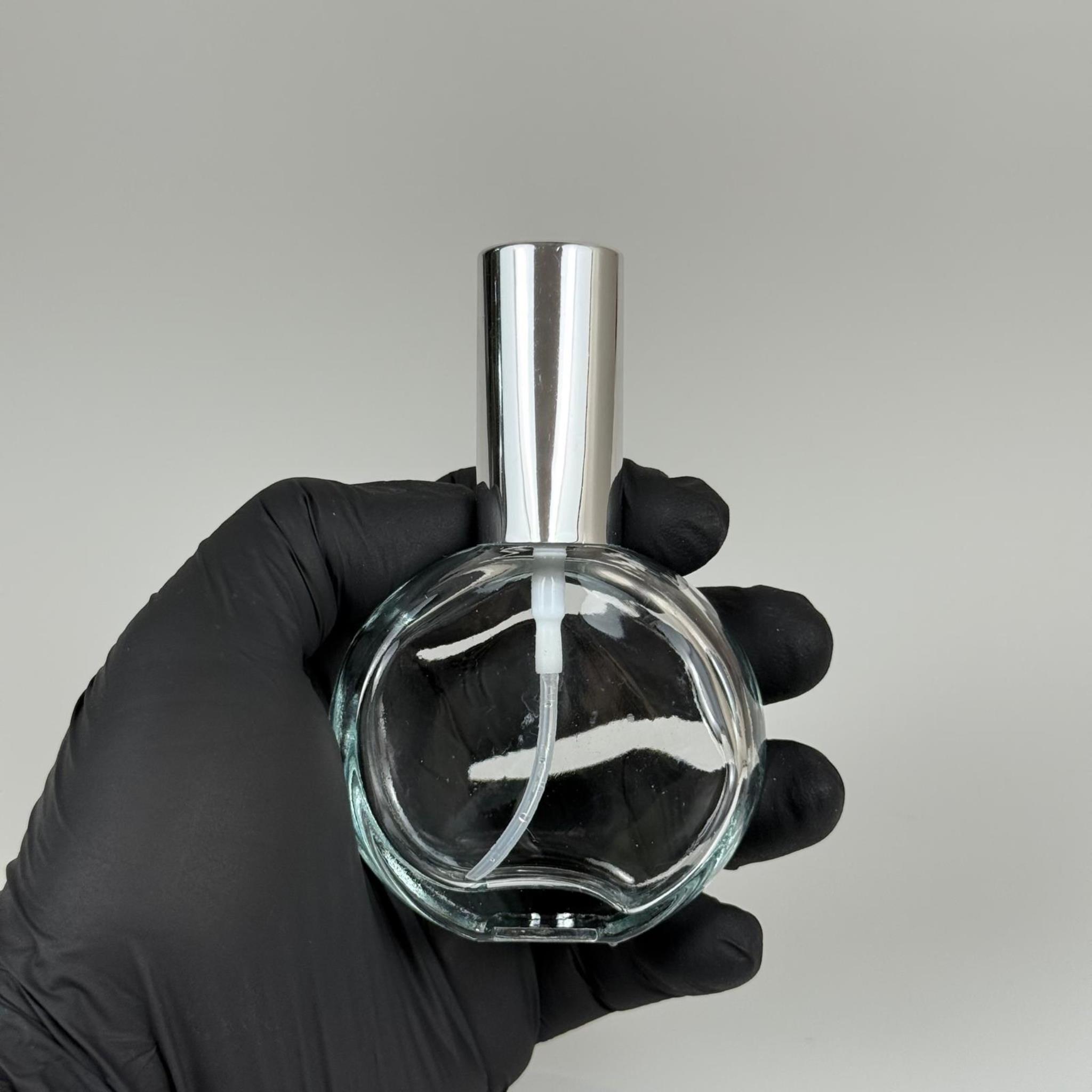 50 CC OVAL YUVARLAK CAM ŞİŞE + GÜMÜŞ SPREY FISFIS - 50 ML HEDİYELİK CAM KOLONYA ŞİŞESİ - DÜĞÜN, NİŞAN, SÖZ, KINA, CENAZE, PROMOSYON, PARFÜM İÇİN HEDİYELİK KOLONYA ŞİŞELERİ