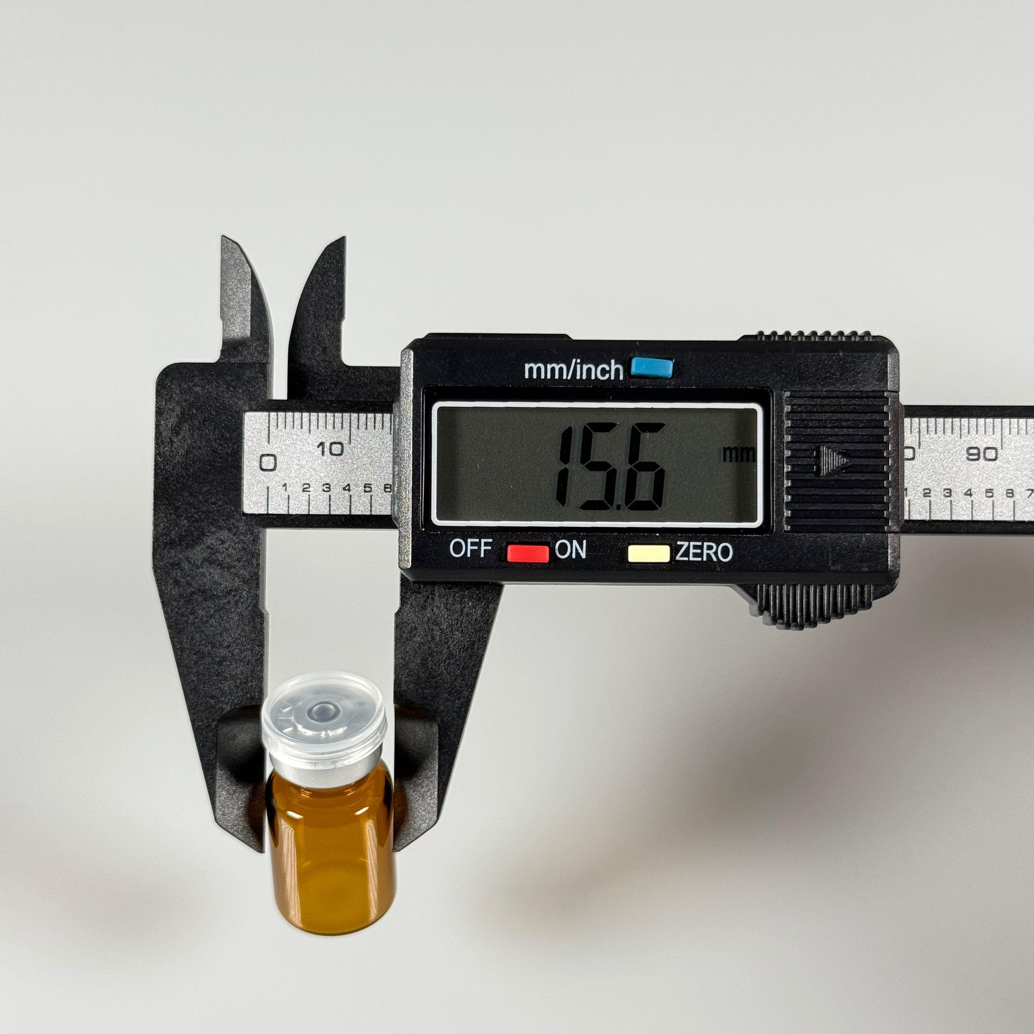 2 ML vial flakon şişe - 13 ağız 2 cc amber cam ilaç şişesi + kauçuk butil enjektör tıpası + gümüş alüminyum kapaklı takım