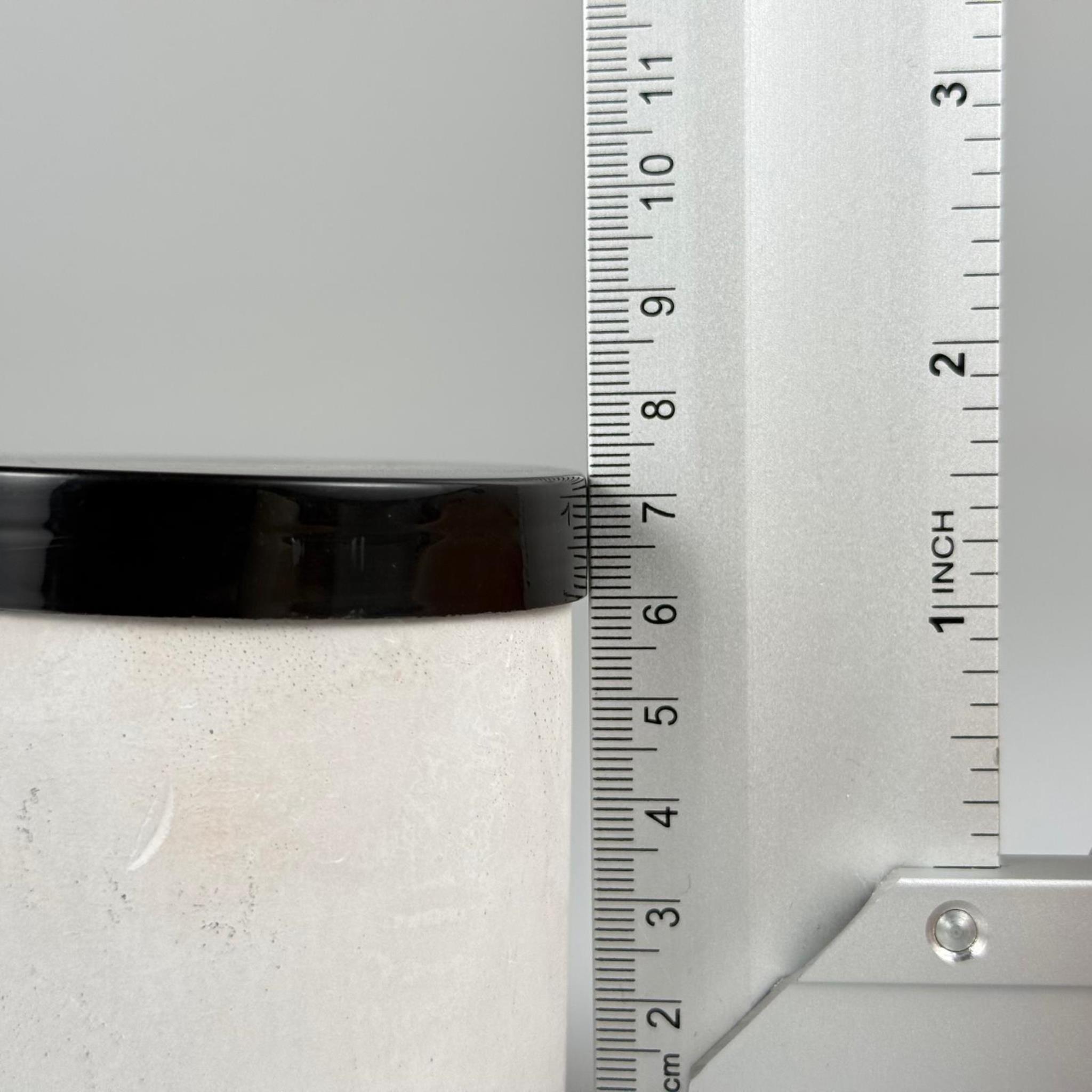 BETON MUMLUK - 100 CC - TAŞ BETONDAN MUM BARDAK - DEKORATİF MUM BARDAĞI, MİNİ SAKSI + SİYAH PLASTİK ALTLIK KAPAK