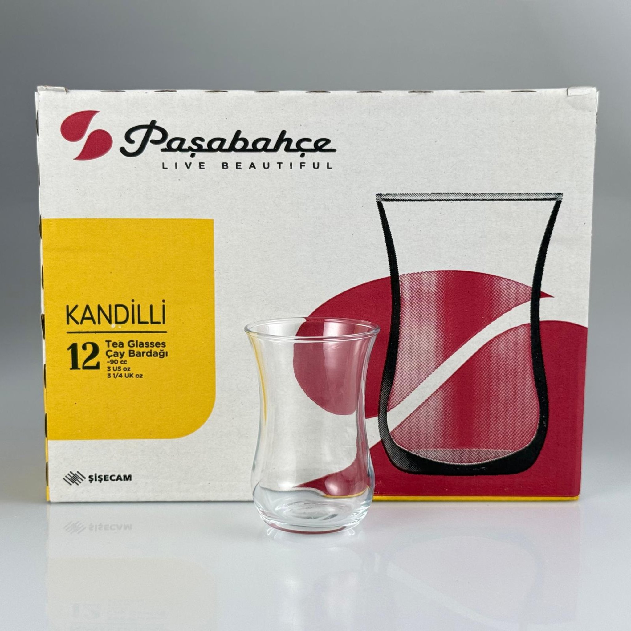 PAŞABAHÇE ÇAY BARDAK 42011 SADE - 12Lİ PAKET - PAŞABAHÇE KAHVECİ ÇAY BARDAĞI