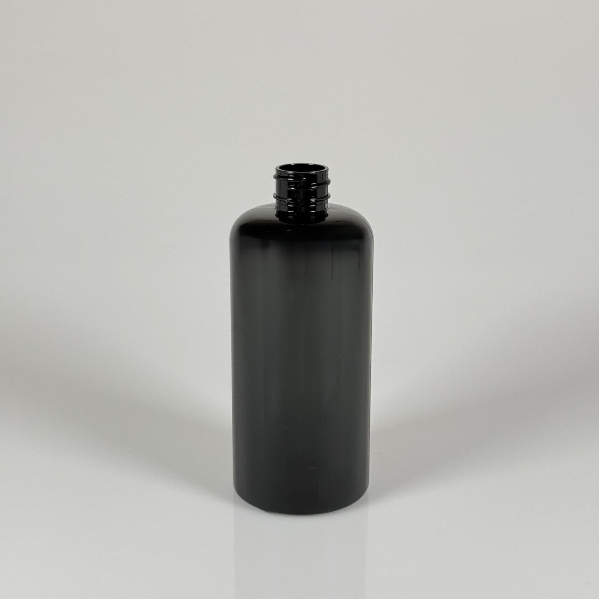 500 CC SİYAH UZUN SİLİNDİR PET ŞİŞE KALIN (26 GR) KAPAKSIZ - 28 AĞIZ - 500 ML PET ŞİŞE