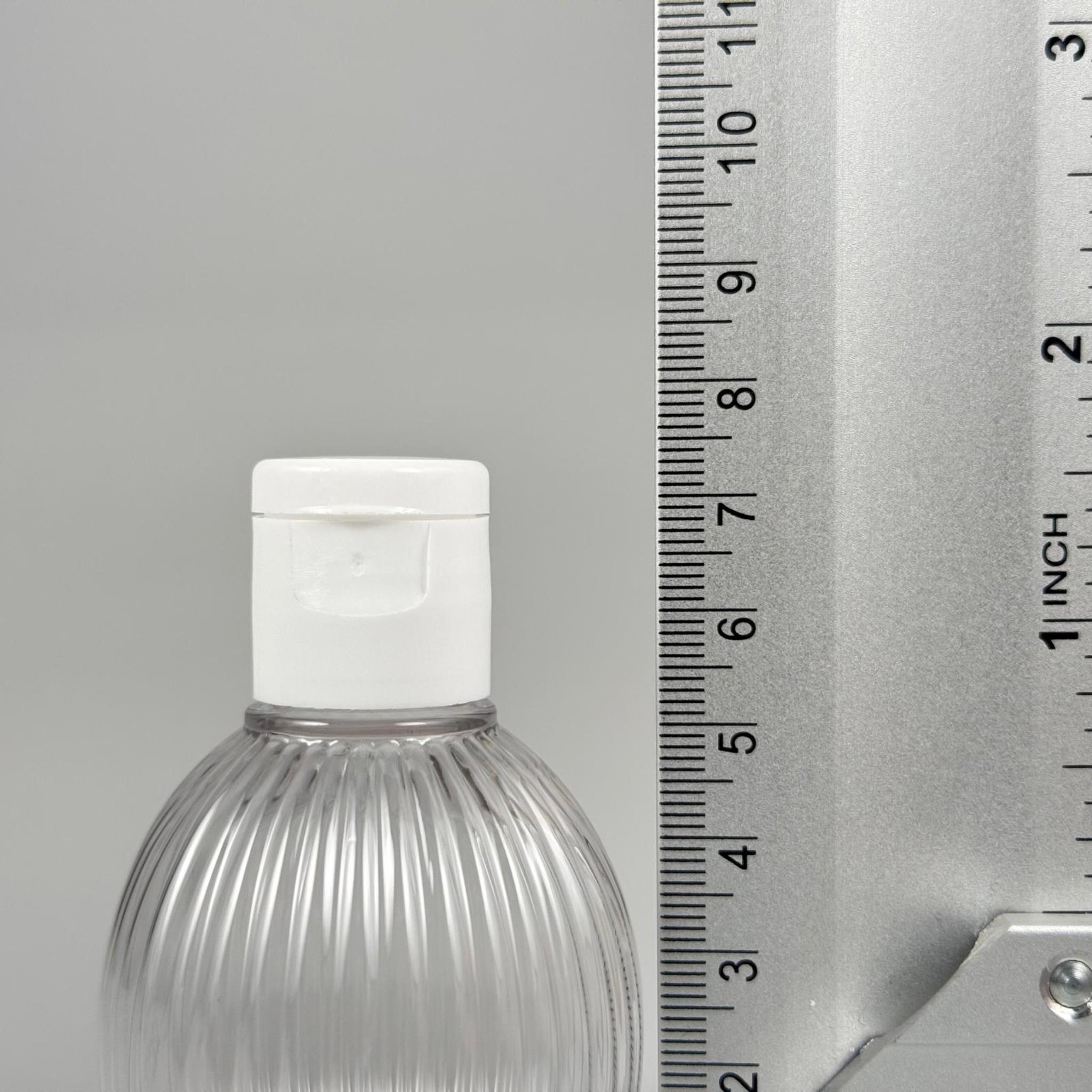 50 CC TOP ÇİZGİLİ DESENLİ 18 MM BEYAZ FLİPTOP KAPAKLI PET ŞİŞE - 50 ML TOP MODEL ÇİZGİLİ FLİPTOP KAPAKLI PLASTİK ŞİŞE