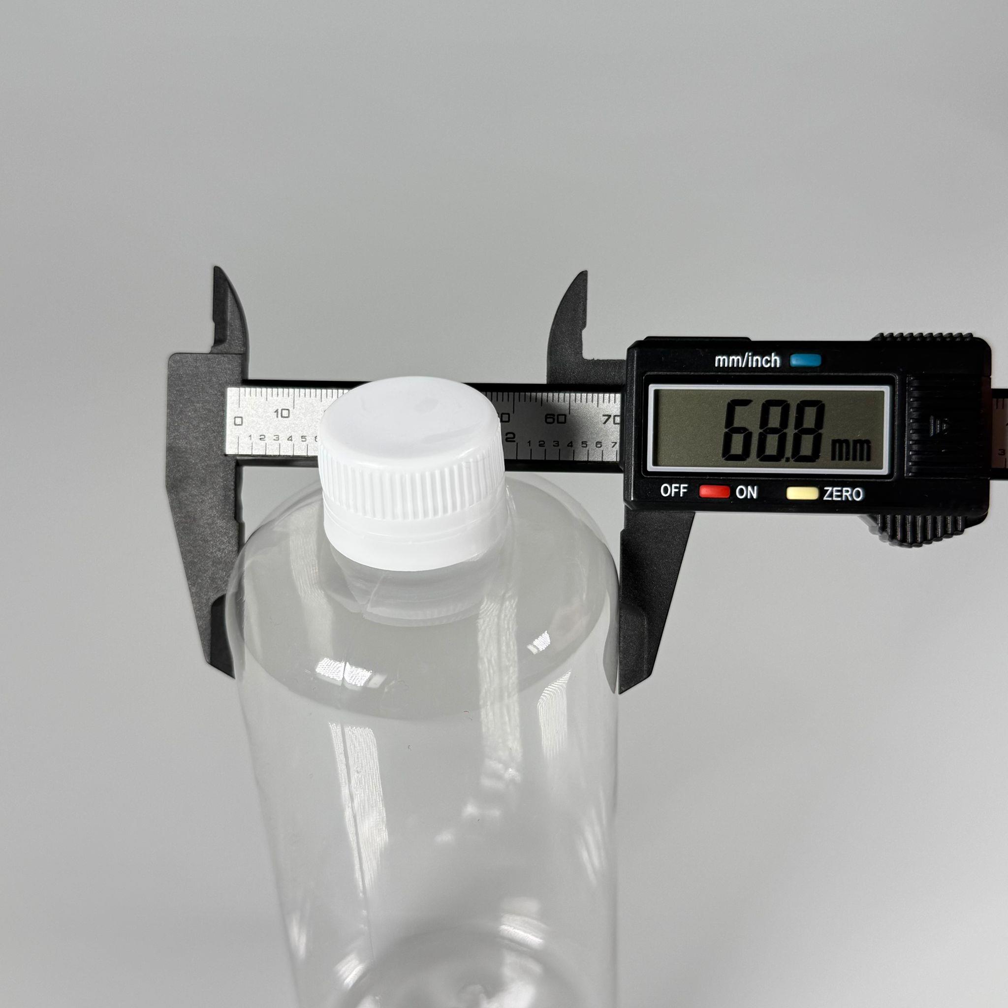 500 CC UZUN SİLİNDİR PET ŞİŞE KALIN (26 GR) - BEYAZ KİLİTLİ KAPAKLI - 28 AĞIZ - 500 ML PET ŞİŞE