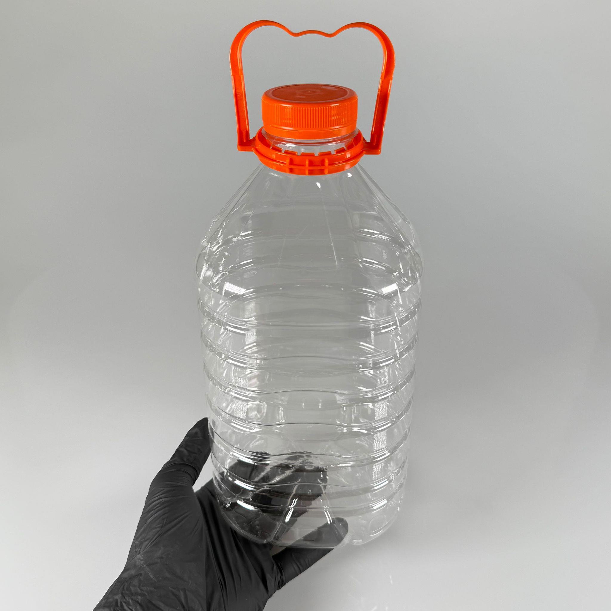 3 LT KÖŞELİ SU PETİ - TURUNCU KAPAKLI TURUNCU KULPLU - 3000 CC PET ŞİŞE