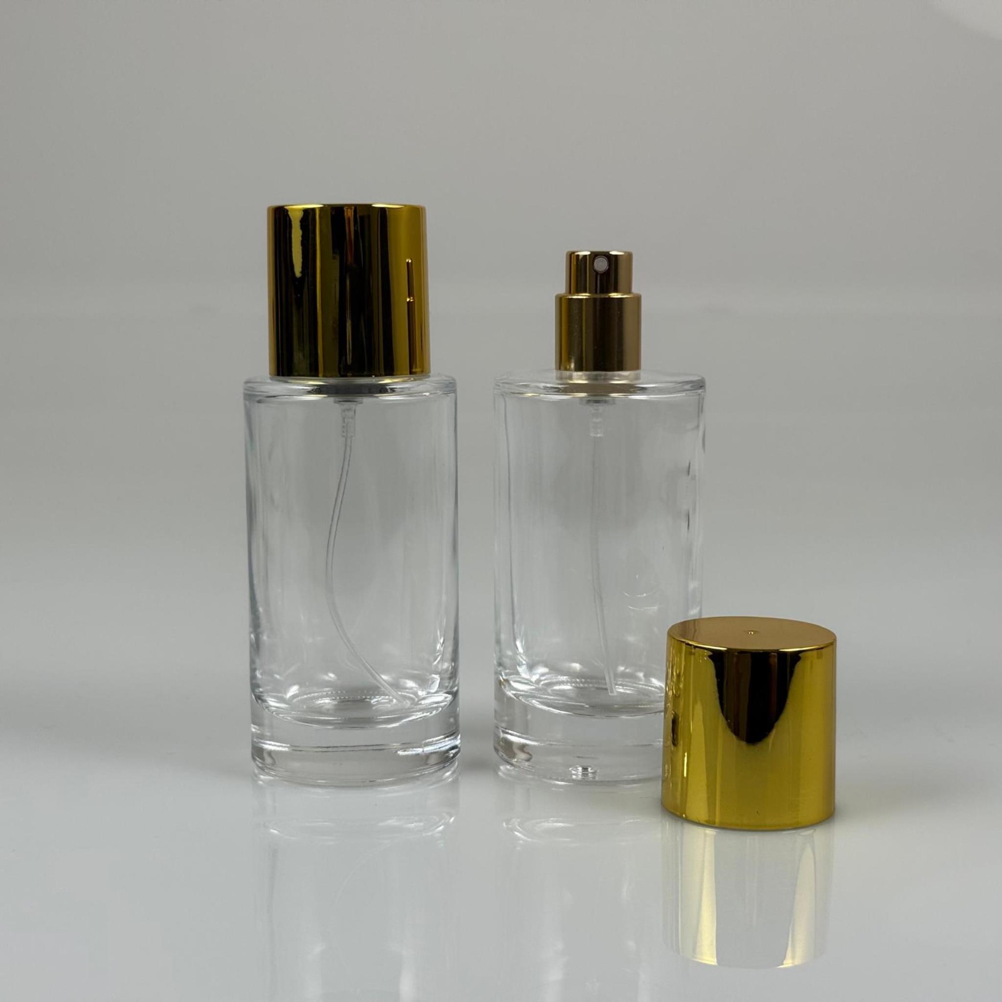 50 ML SİLİNDİR MODEL MARS PARFÜM ŞİŞESİ - GOLD METAL SPREYLİ + GOLD GENİŞ KAPAKLI (AĞIZ 15 MM GEÇME KOLAY KAPAMA)