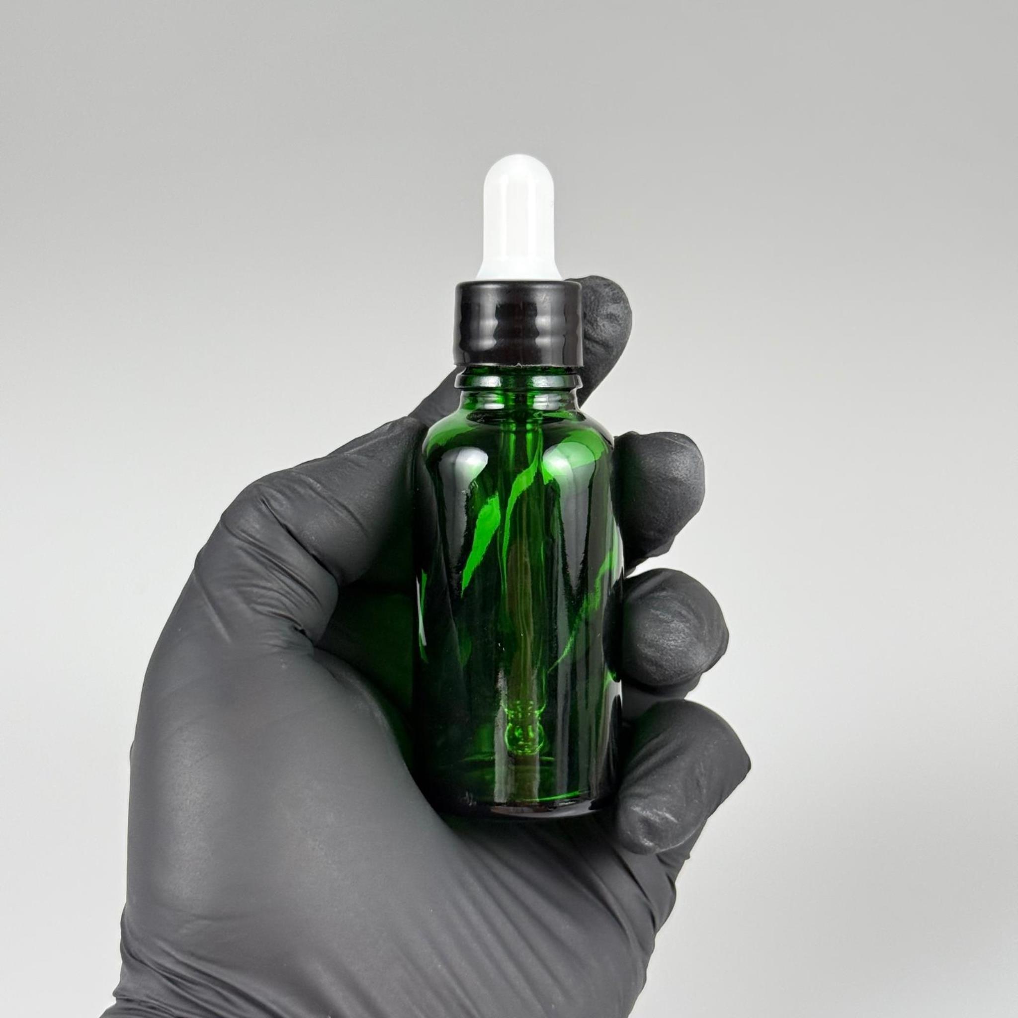 30 CC YEŞİL CAM DAMLALIKLI ŞİŞE - BEYAZ EMZİK + SİYAH  DÜZ KAPAK + CAM PİPET TAKIM - 30 ML YEŞİL DAMLALIKLI ŞİŞE SETİ