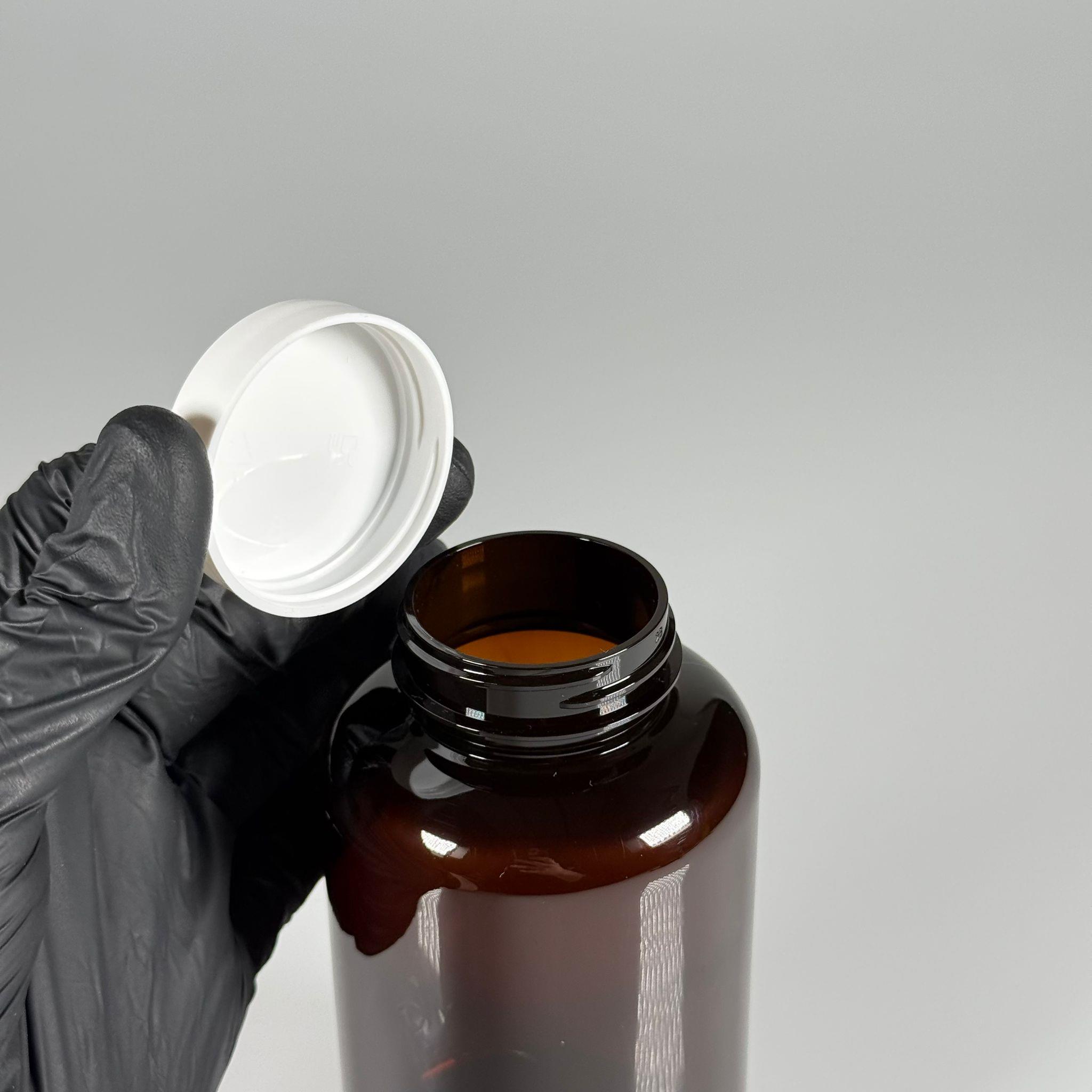 400 CC AMBER PET TABLET ŞİŞESİ - BEYAZ KAPAKLI - 400 ML KAPSÜL KUTUSU - İLAÇ ŞİŞESİ - MEDİKAL HAP ŞİŞESİ - FARMASÖTİK KAVANOZ