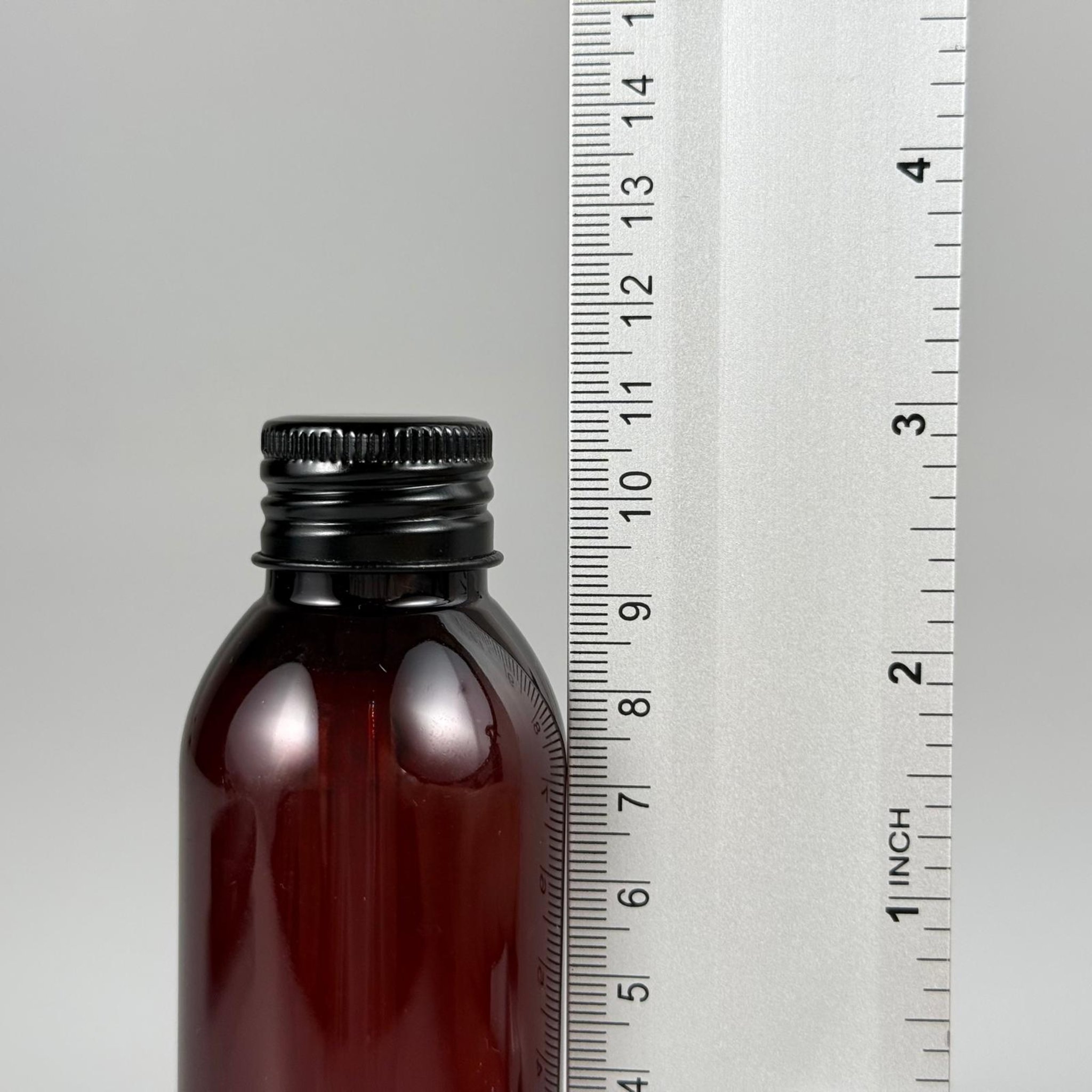 100 CC AMBER SERT MODEL PET ŞİŞE (24 AĞIZ) + KÖPÜK CONTALI SİYAH METAL ALÜMİNYUM KAPAK TAKIM - 100 ML KAPAKLI KAHVERENGİ KALIN PET ŞİŞELER