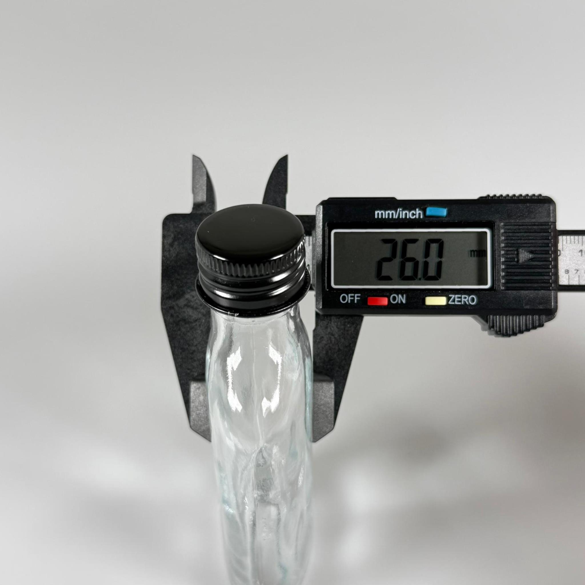 50 CC YASSI CAM ŞİŞE - SİYAH METAL KAPAKLI KOLONYA TIPALI - 50 ML COLD BREW KOLONYA CAM ŞİŞESİ (TIPA İLE KULLANMAK İÇİN KAPAK CONTASI ÇIKARILIR)