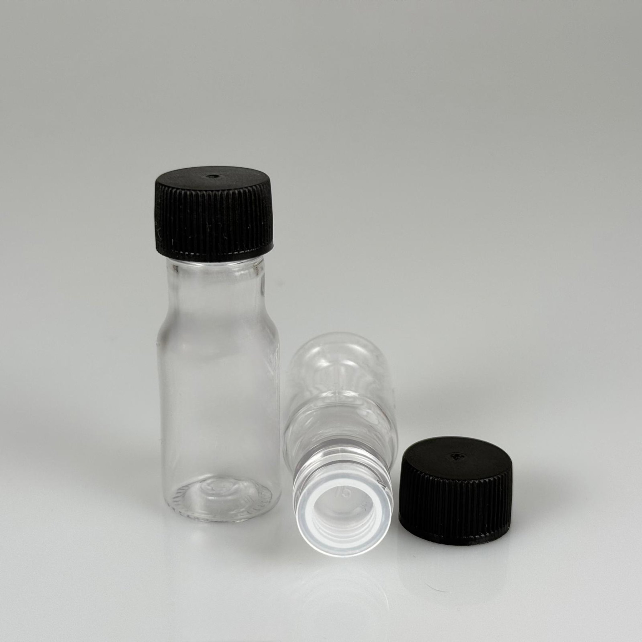 10 ML BOĞAZLI PET ŞİŞE + CONTALI SİYAH KAPAK + KÖR TIPA TAKIM - 10 CC SIZDIRMAZ BOŞ PLASTİK ŞİŞELER