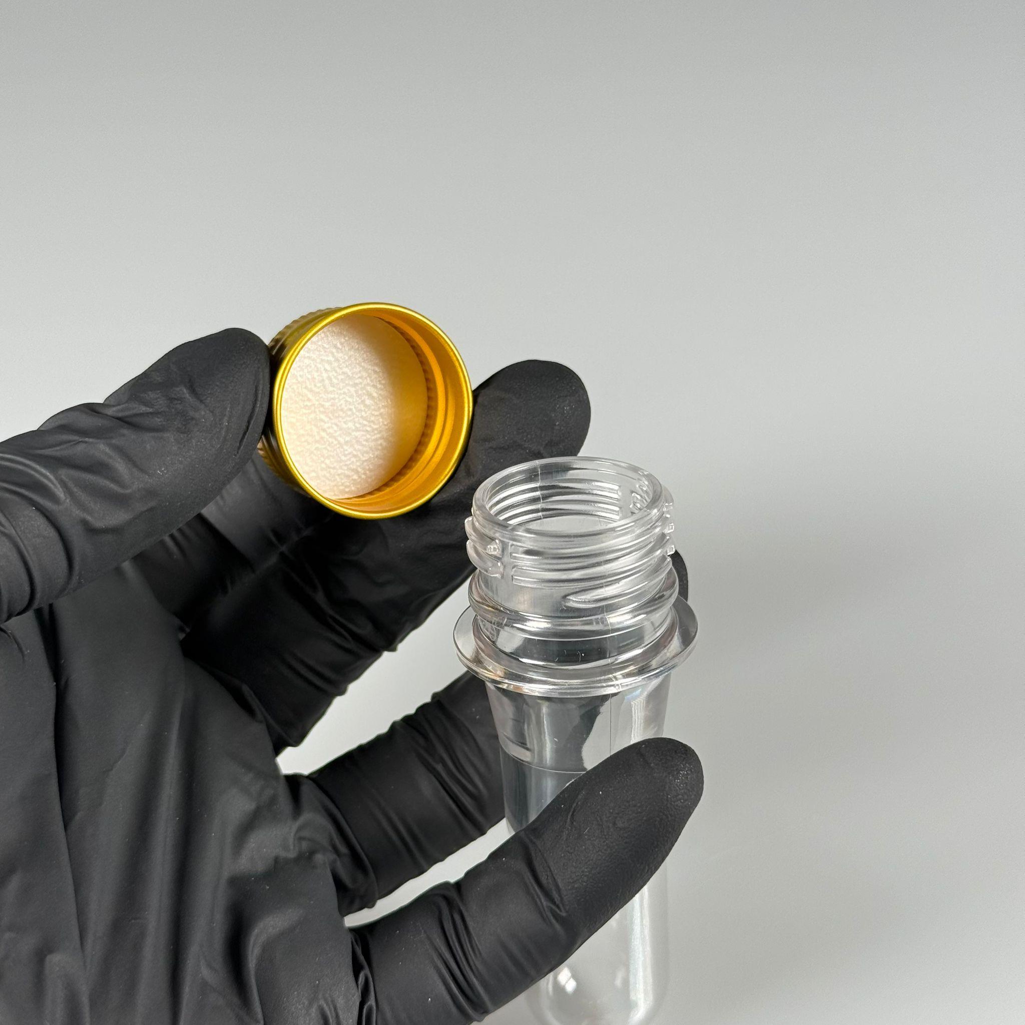 9 CM TÜP - 20 CC UZUN KALIN (20 GR) PET ŞİŞE  - GOLD ALÜMİNYUM METAL KAPAKLI  - BAHARAT, DENEY TÜPÜ, AYAKKABI BAĞCIĞI VB İÇİN PLASTİK TÜP