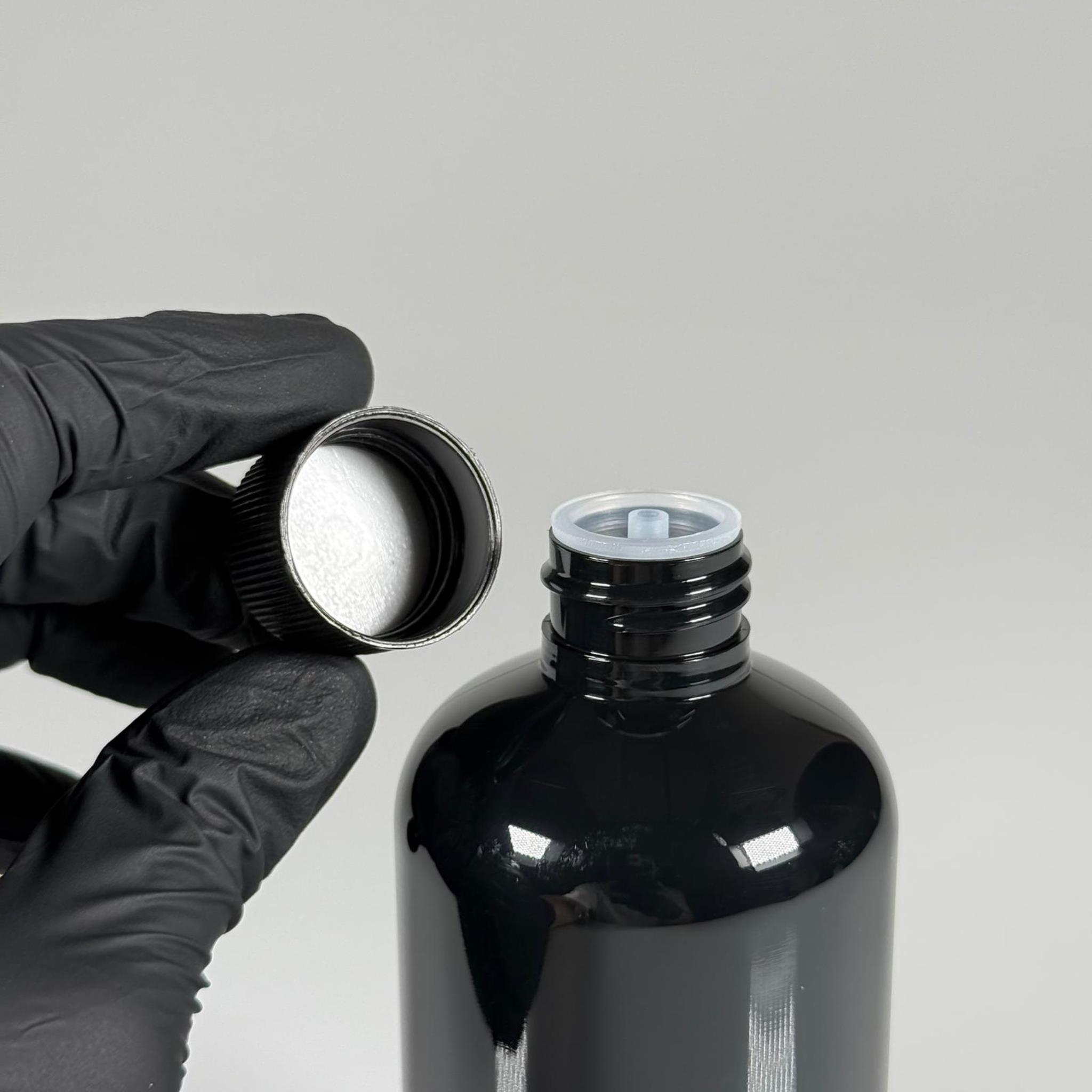 250 CC SİYAH ŞİŞE - SİYAH KAPAKLI - KOLONYA TIPALI - 250 ML PLASTİK KOLONYA ŞİŞESİ - ZEYNEP MODEL PET ŞİŞE