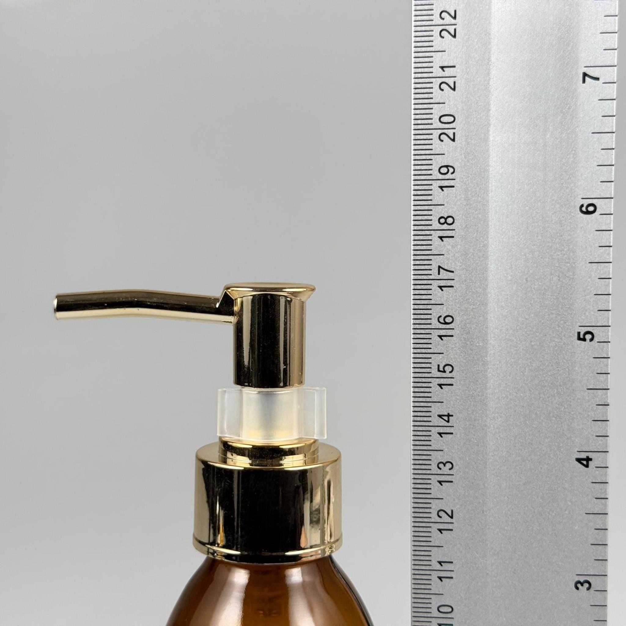 160 CC AMBER CAM ŞİŞE  - full kaplama LÜX GOLD SIVI SABUN POMPALI TAKIM - 160 ML CAM SIVI LOSYON, YAĞ ŞİŞELERİ