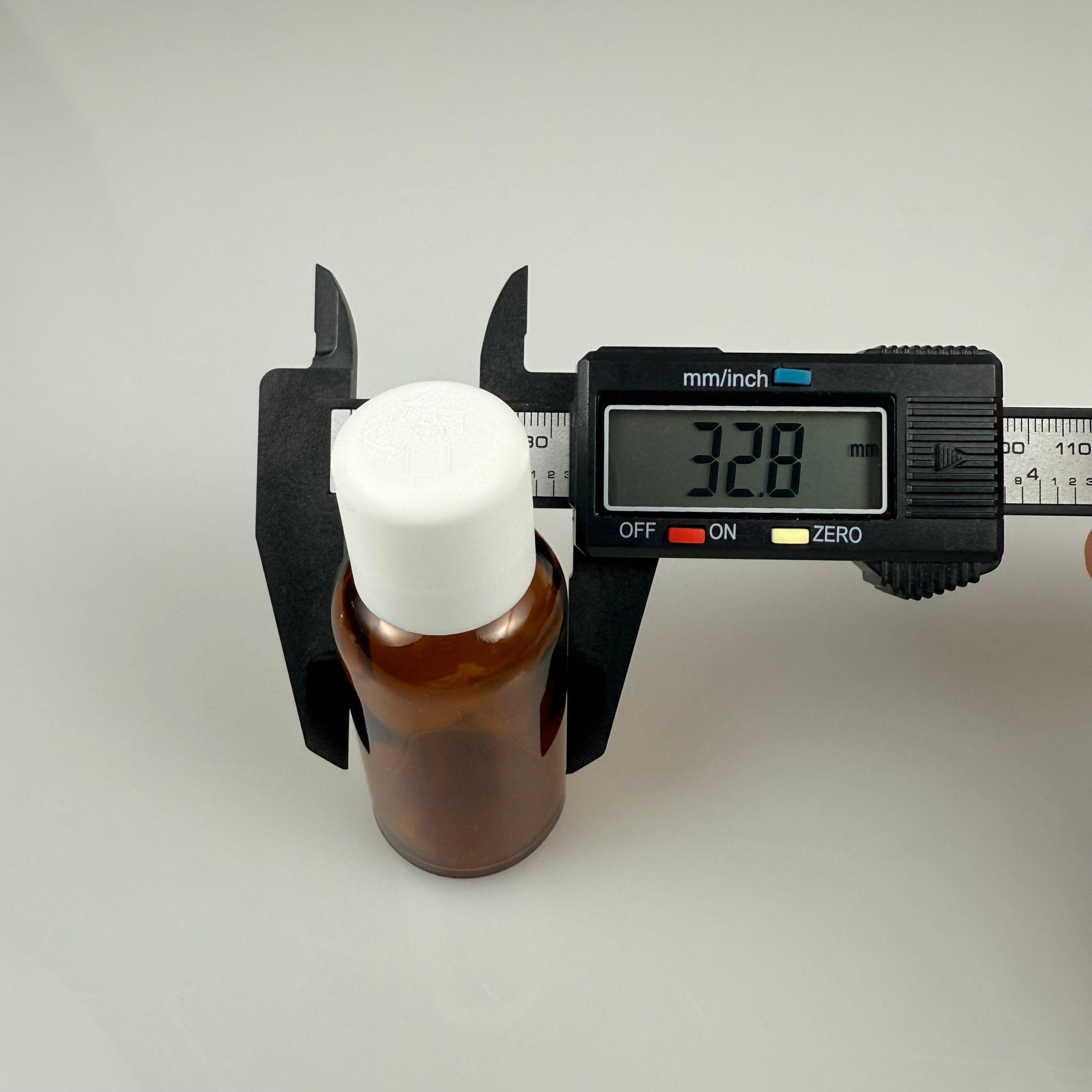 30 CC AMBER CAM ŞİŞE + İÇTEN DAMLALIKLI ÇOCUK KİLİTLİ BEYAZ KAPAK - KAHVERENGİ 30 ML KİLİT KAPAKLI DAMLATMALI ŞİŞE