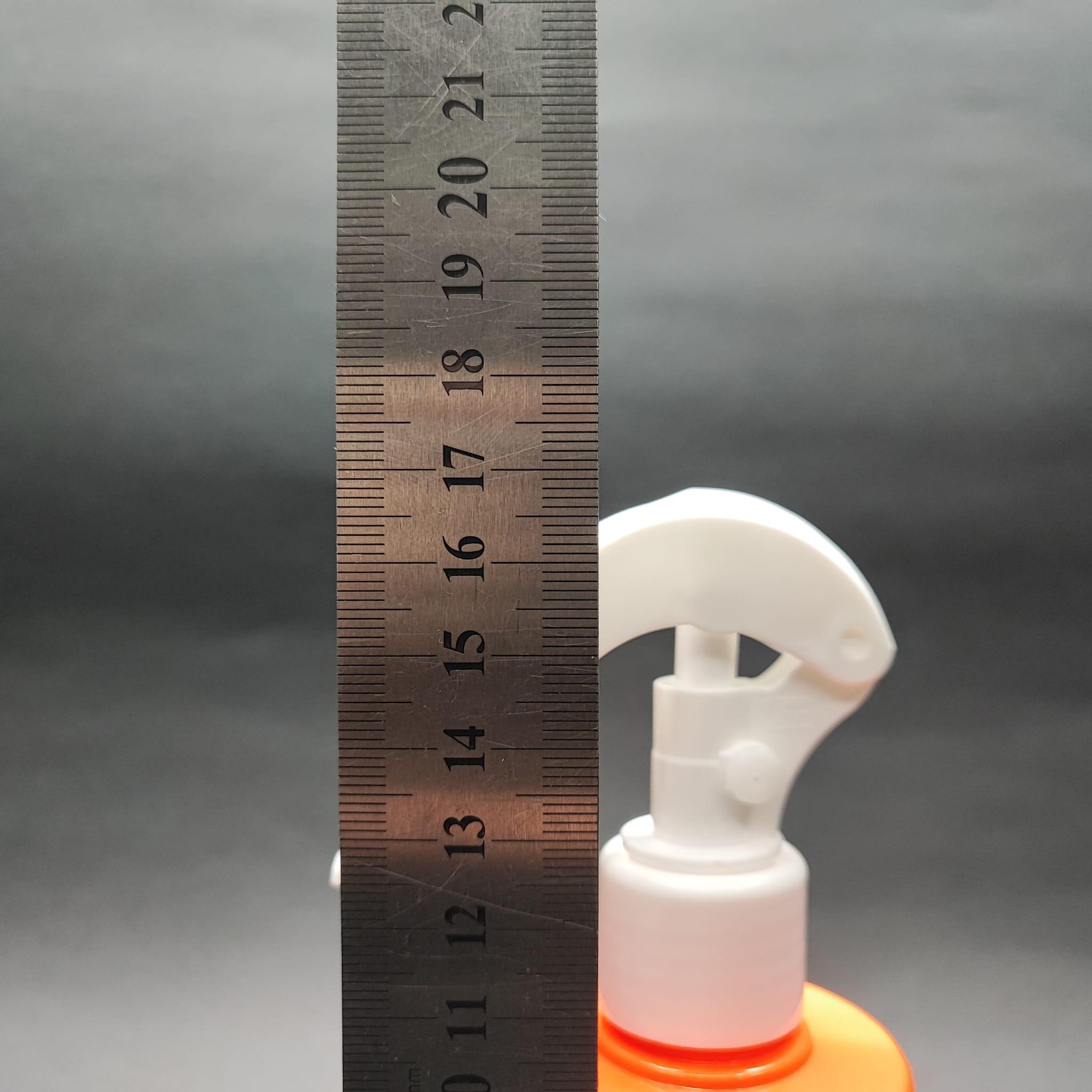 200 CC KÜT BOYUNLU SİLİNDİR PET ŞİŞE (24 GR) - BEYAZ TRİGER SPREYLİ (DUMAN PÜSKÜRTÜR) - 200 ML PLASTİK ŞİŞE - TURUNCU