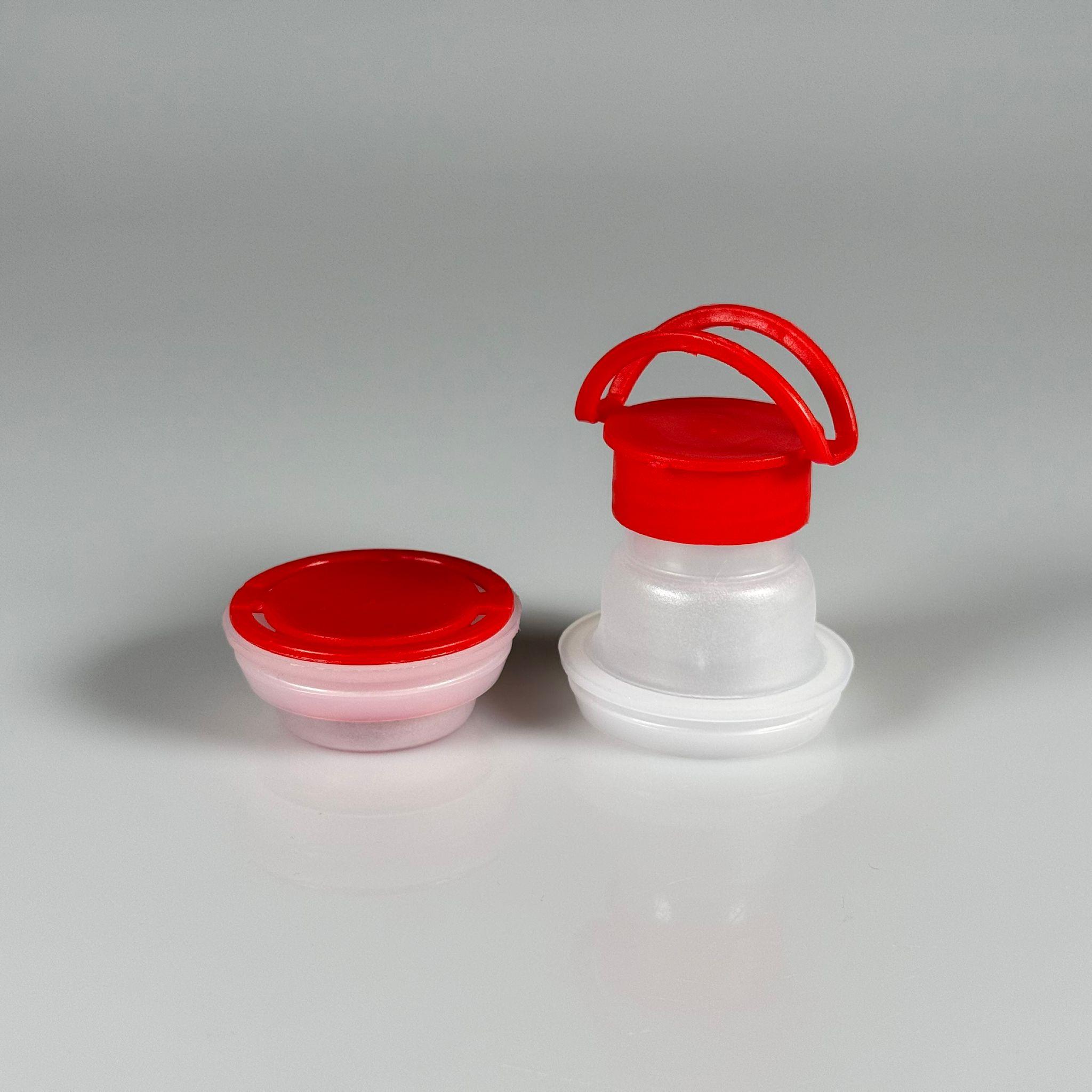 42 MM P2 K NATÜREL KIRMIZI BERİCAP (YAĞ TENEKE İÇİN) - TENEKE İÇİN PLASTİK KAPAK - YEDEK YAĞ TENEKE KAPAĞI - Çakma Metal TENEKE Kapağı