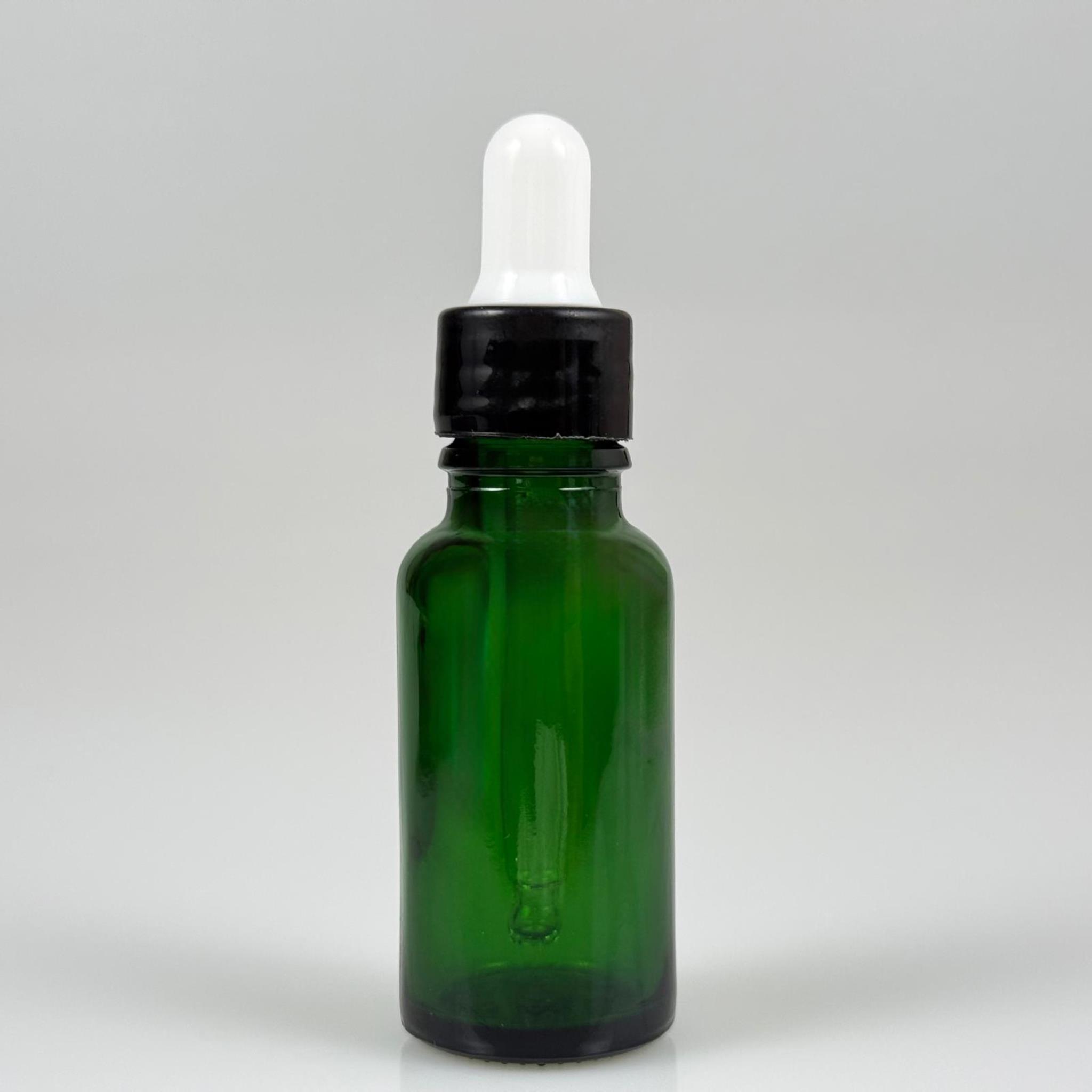 20 CC YEŞİL CAM DAMLALIKLI ŞİŞE - BEYAZ EMZİK + SİYAH  DÜZ KAPAK + CAM PİPET TAKIM - 20 ML YEŞİL DAMLALIKLI ŞİŞE SETİ